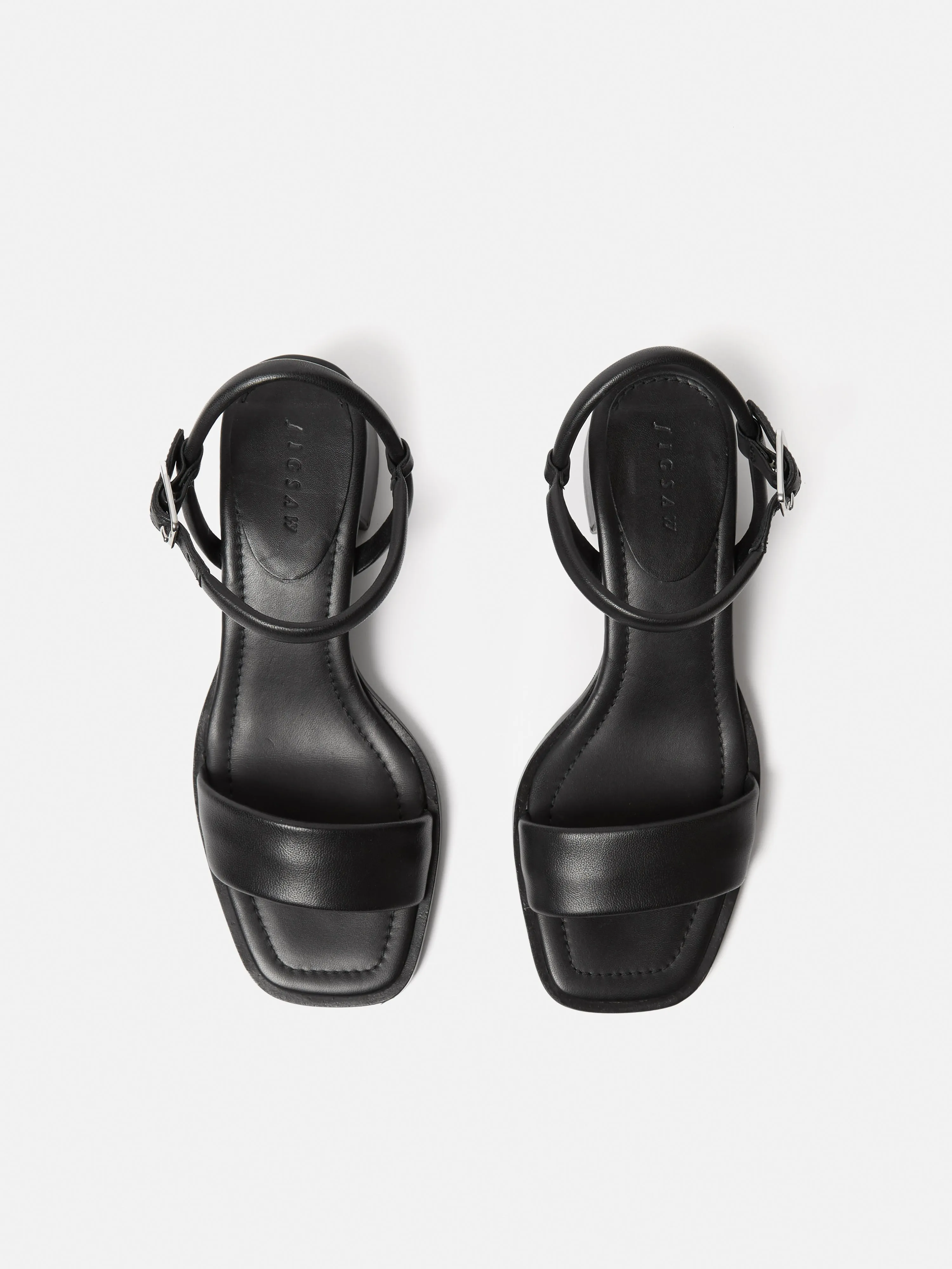 Adel Leather Heeled Sandal | Black sold by Jigsaw product image thumbnail 4