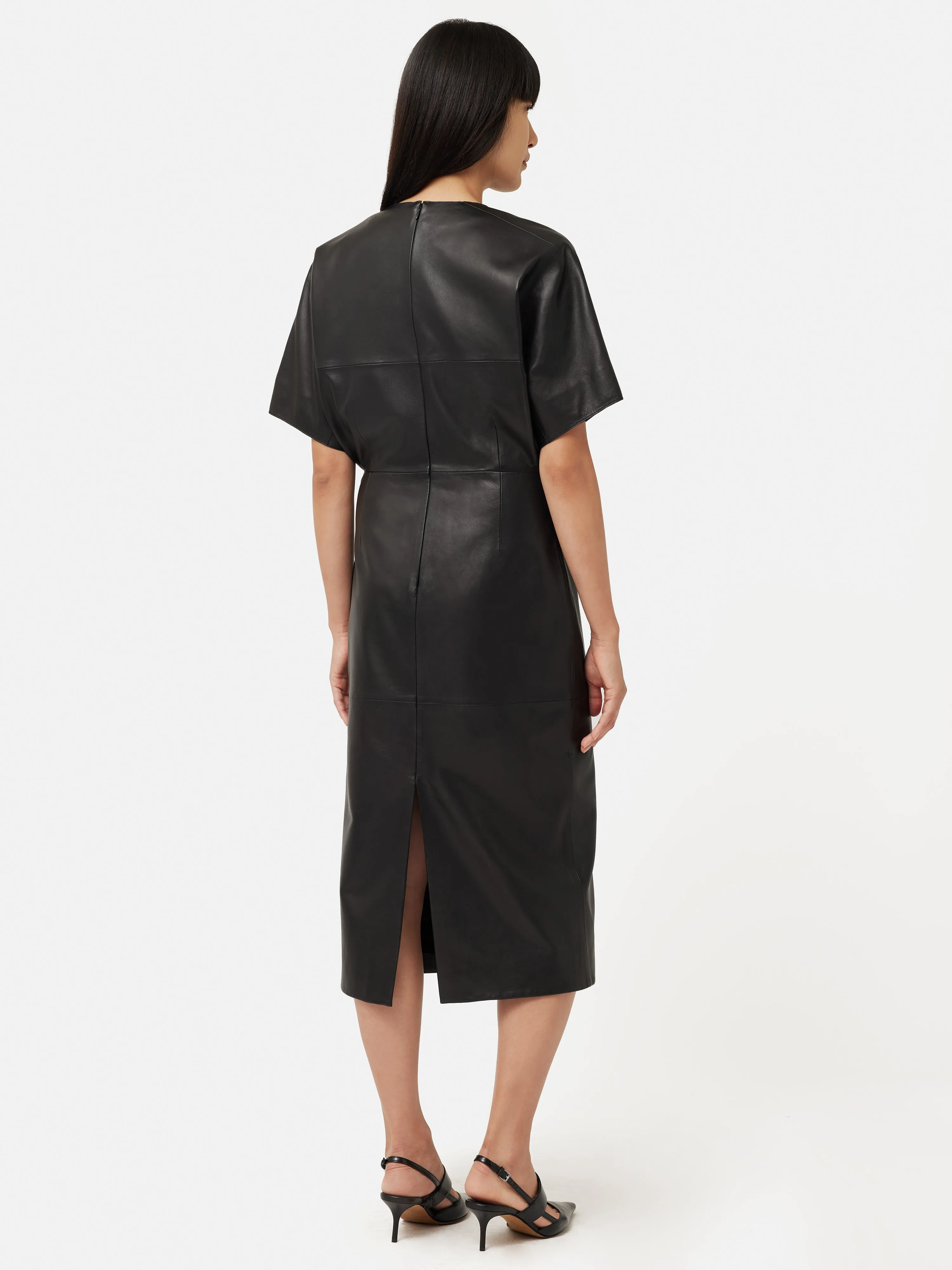 Leather Midi Dress | Black sold by Jigsaw product image thumbnail 4