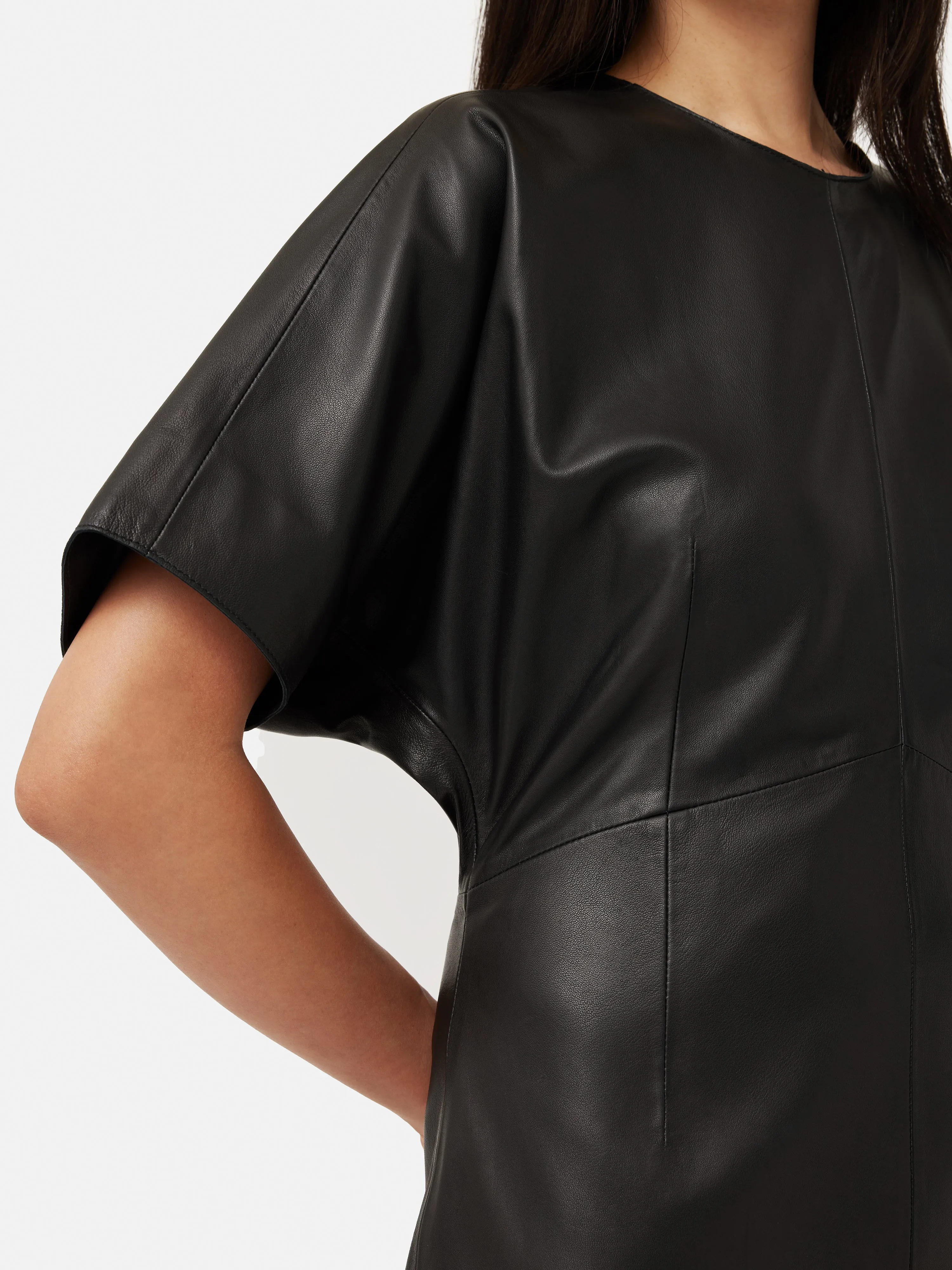 Leather Midi Dress | Black sold by Jigsaw product image thumbnail 5