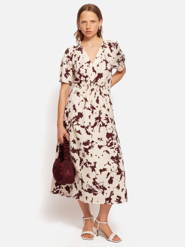 Silhouette Peony Smocked Dress | Cream sold by Jigsaw