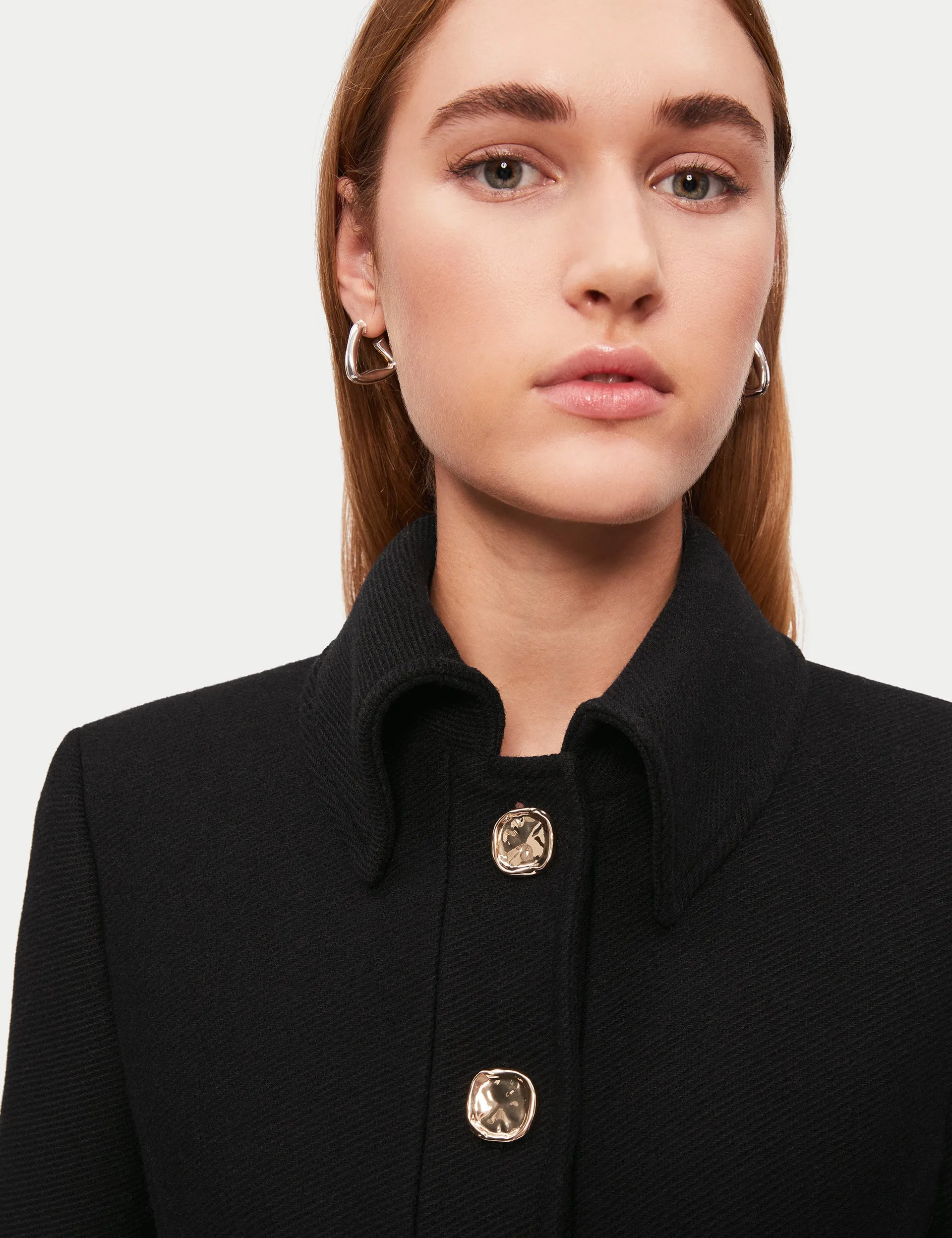 Italian Wool Military Coat | Black sold by Jigsaw product image thumbnail 2