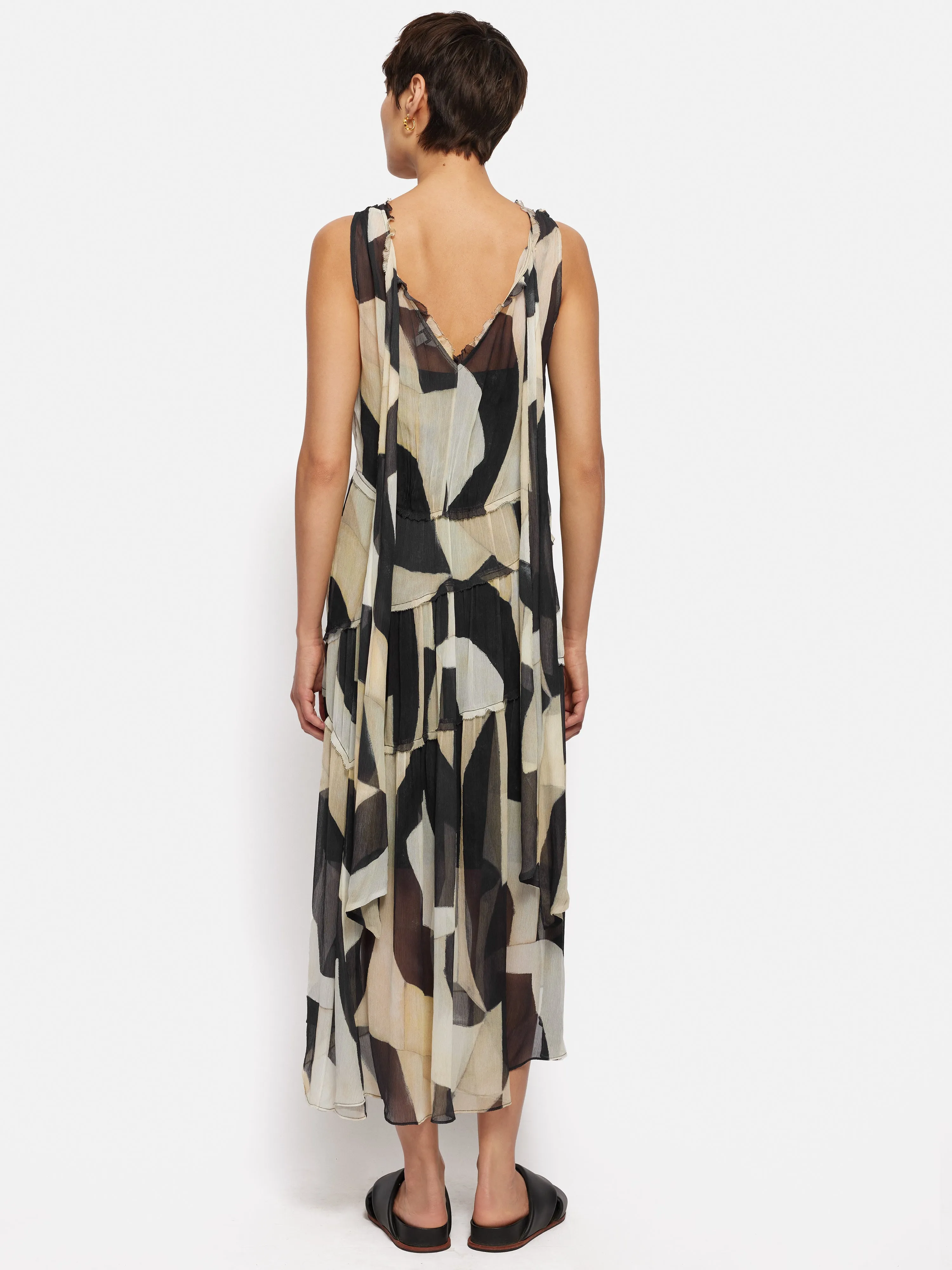Abstract Sleeveless Dress | Monochrome sold by Jigsaw product image thumbnail 5