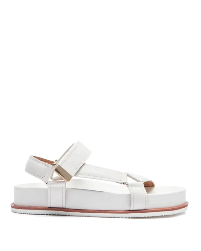 Ava Leather Footbed Sandal | White sold by Jigsaw