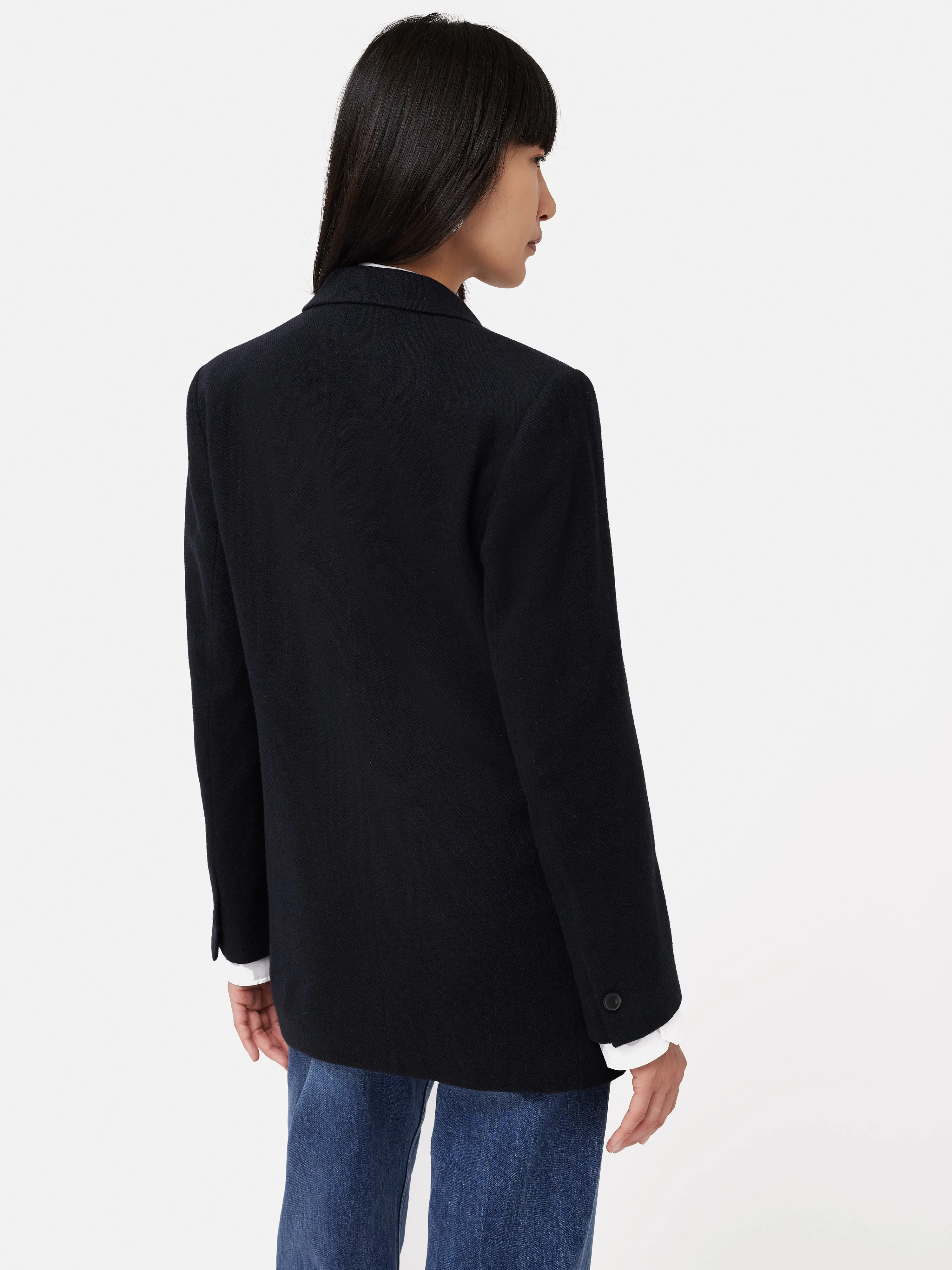 Wool Langford Blazer | Navy sold by Jigsaw product image thumbnail 4