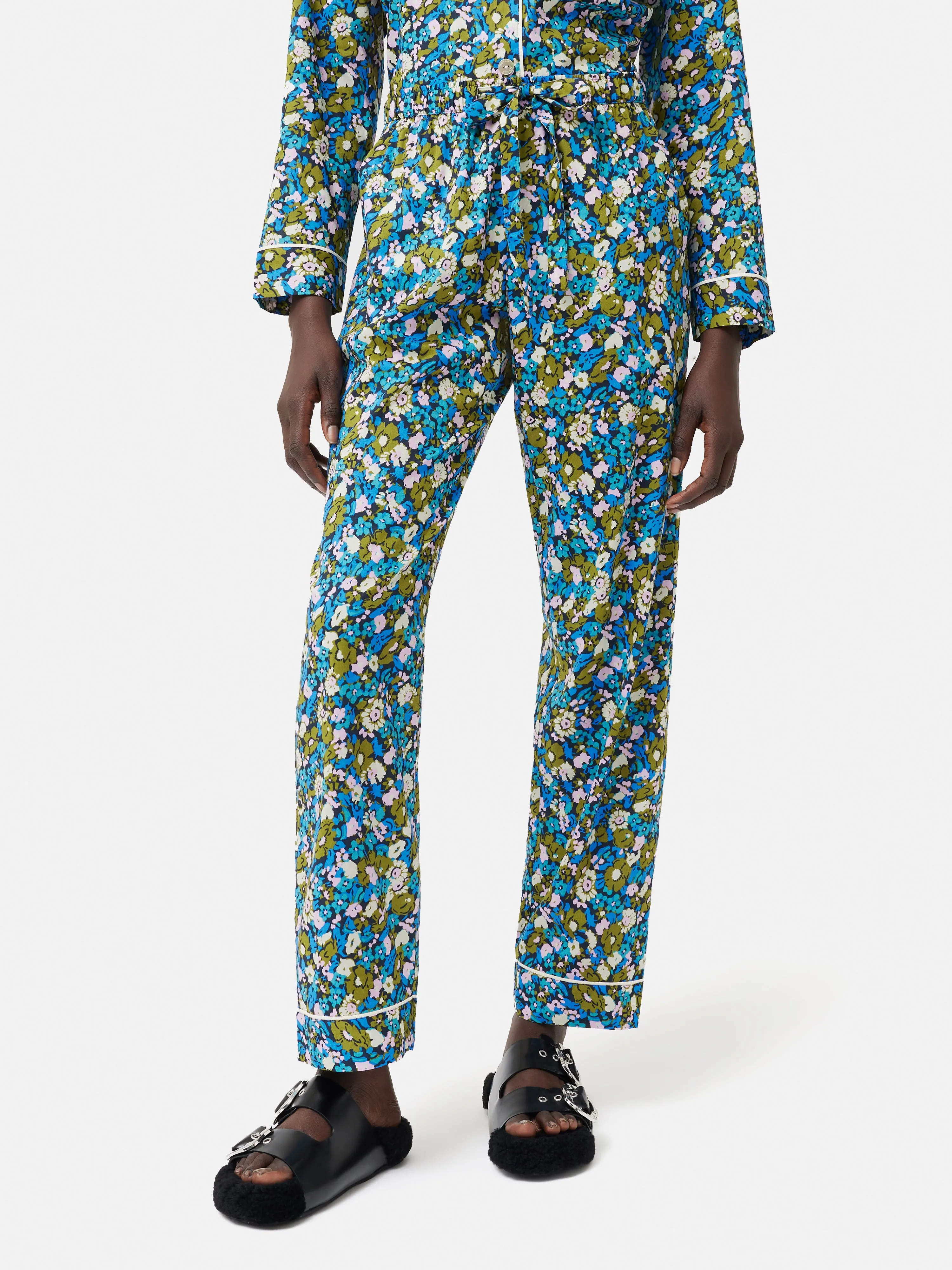 Vintage Floral Pyjama | Blue sold by Jigsaw product image thumbnail 5