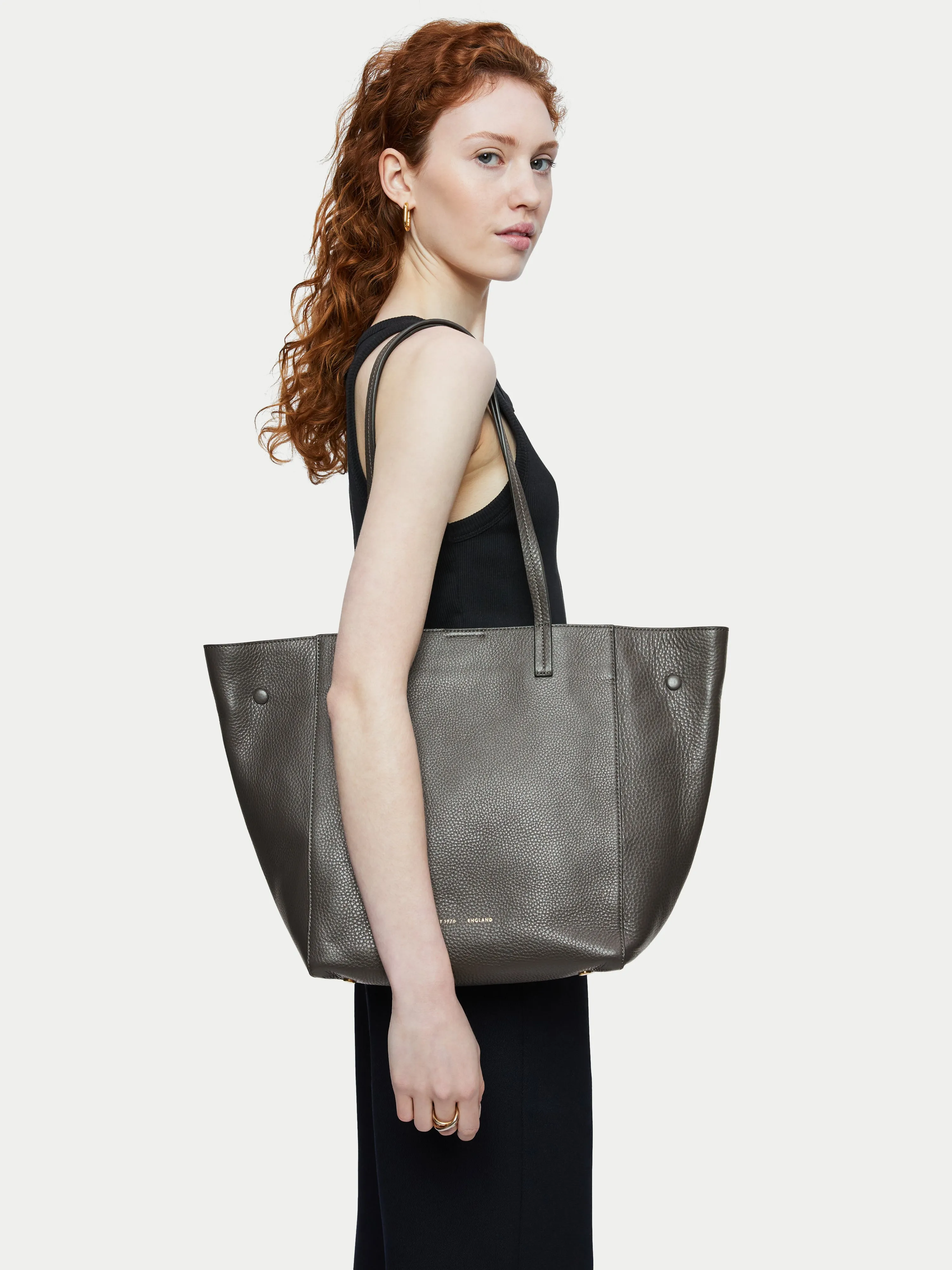 Archer Large Leather Soft Tote | Dark Fawn sold by Jigsaw product image thumbnail 5