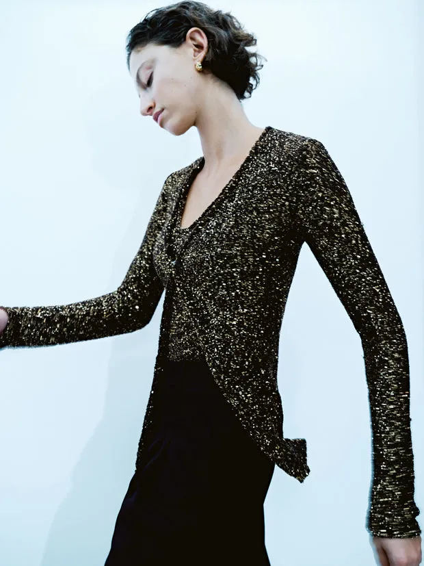 Sequin Knit Vest | Brown sold by Jigsaw product image thumbnail 2