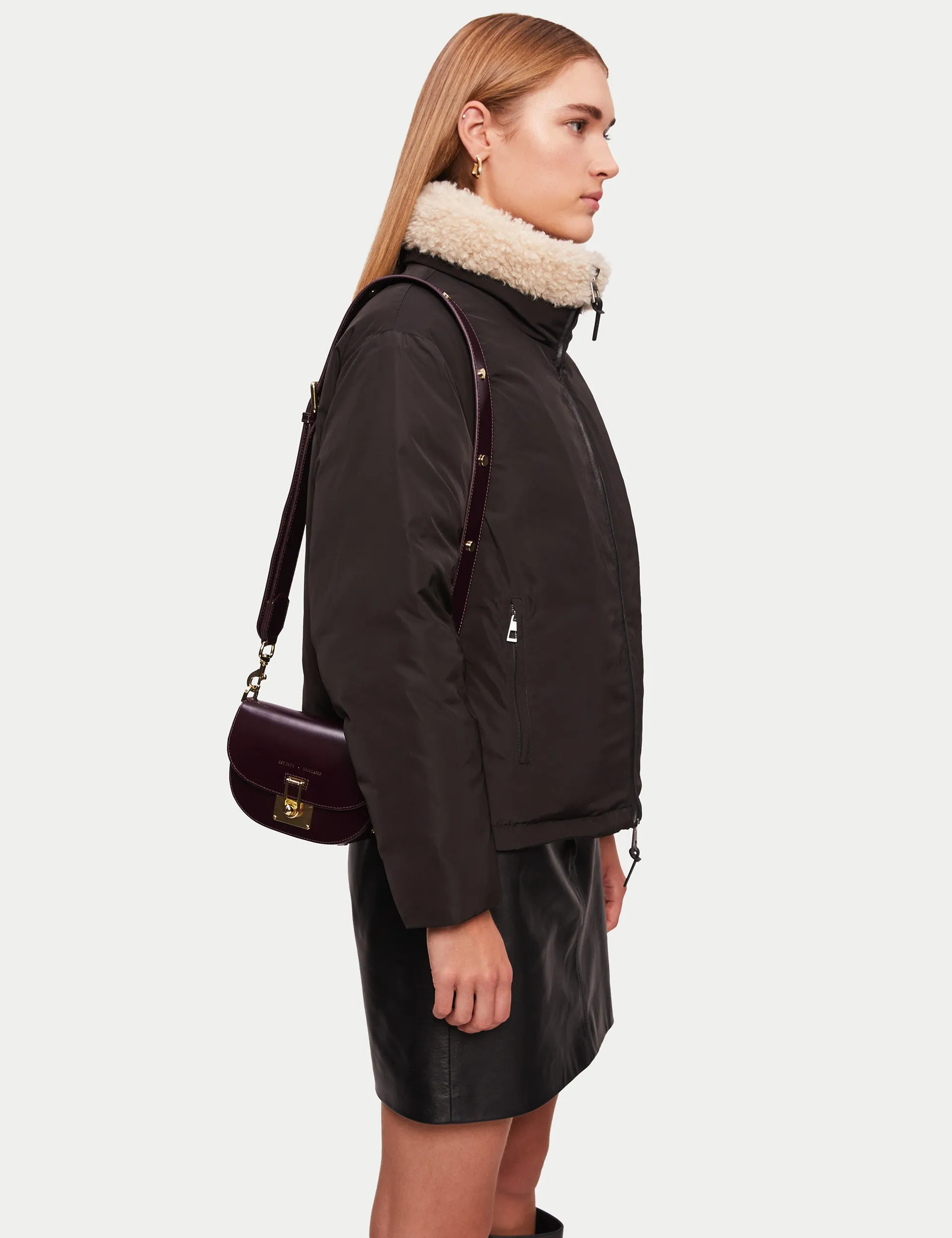 Denbigh Studded Leather Bag | Brown sold by Jigsaw product image thumbnail 3