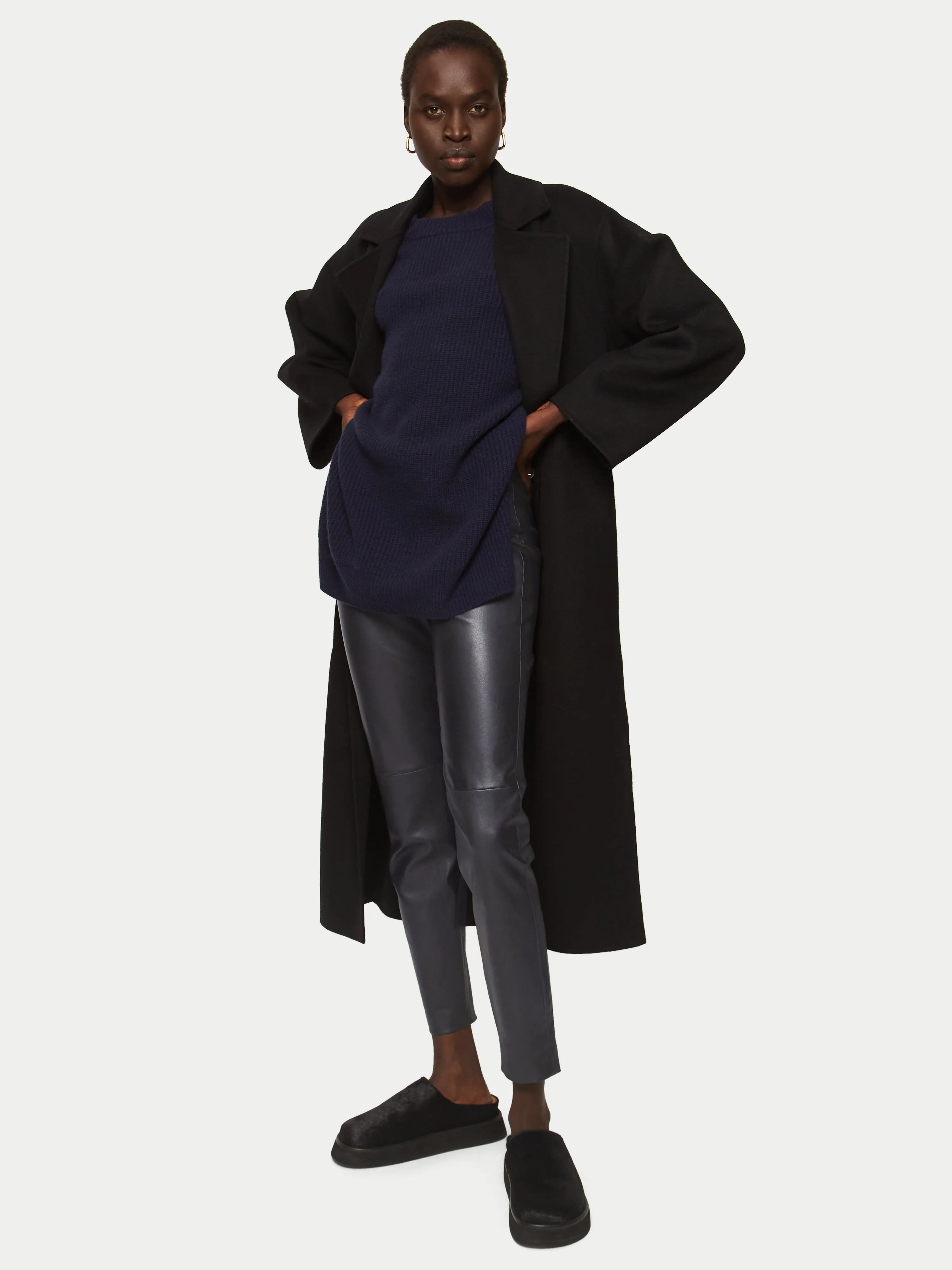 Stretch Leather Legging | Black sold by Jigsaw