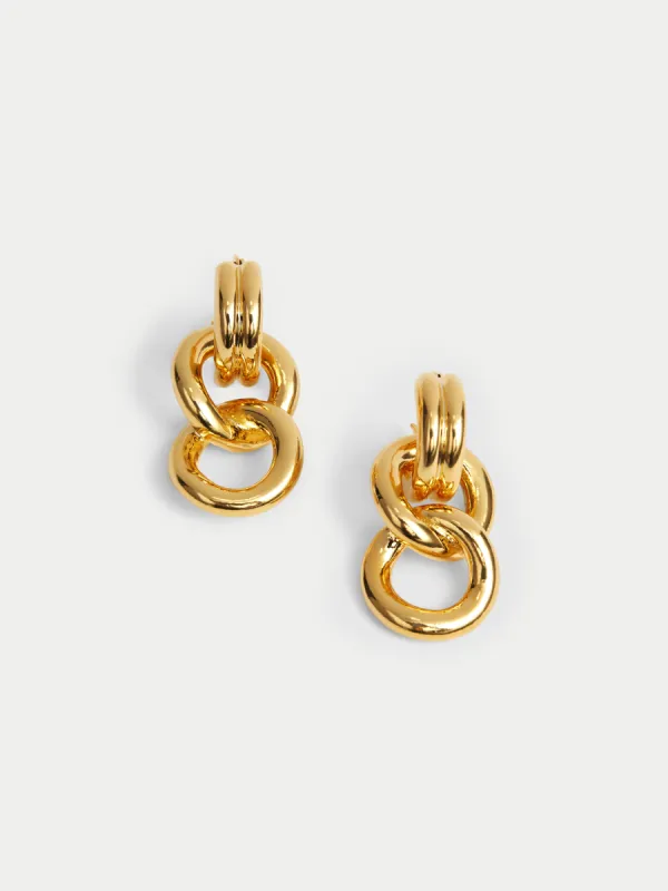 Double Hoop Earring | Gold sold by Jigsaw