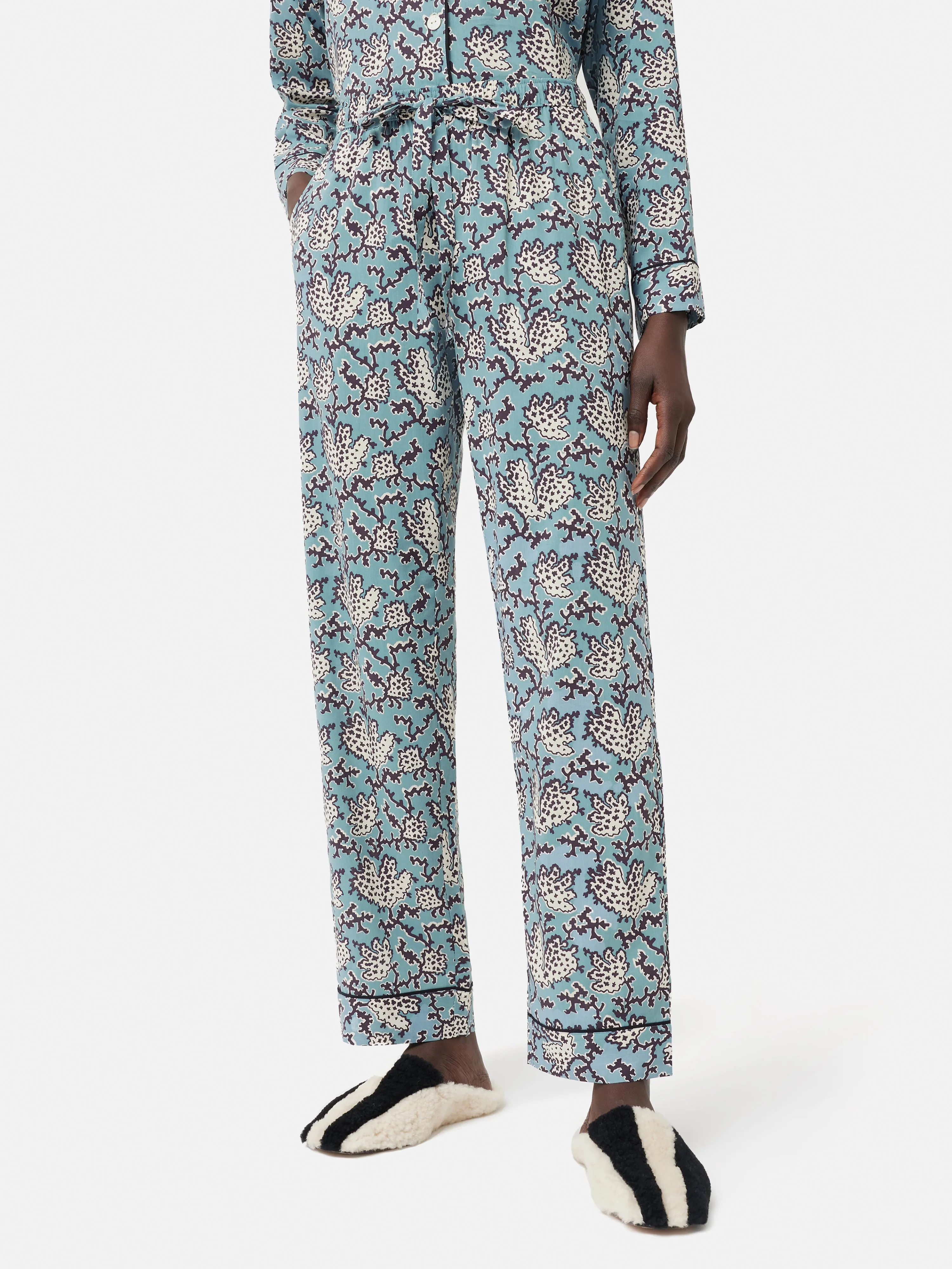 Coral Print Pyjama | Blue sold by Jigsaw product image thumbnail 5