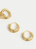 Double Hoop Earring | Gold sold by Jigsaw
