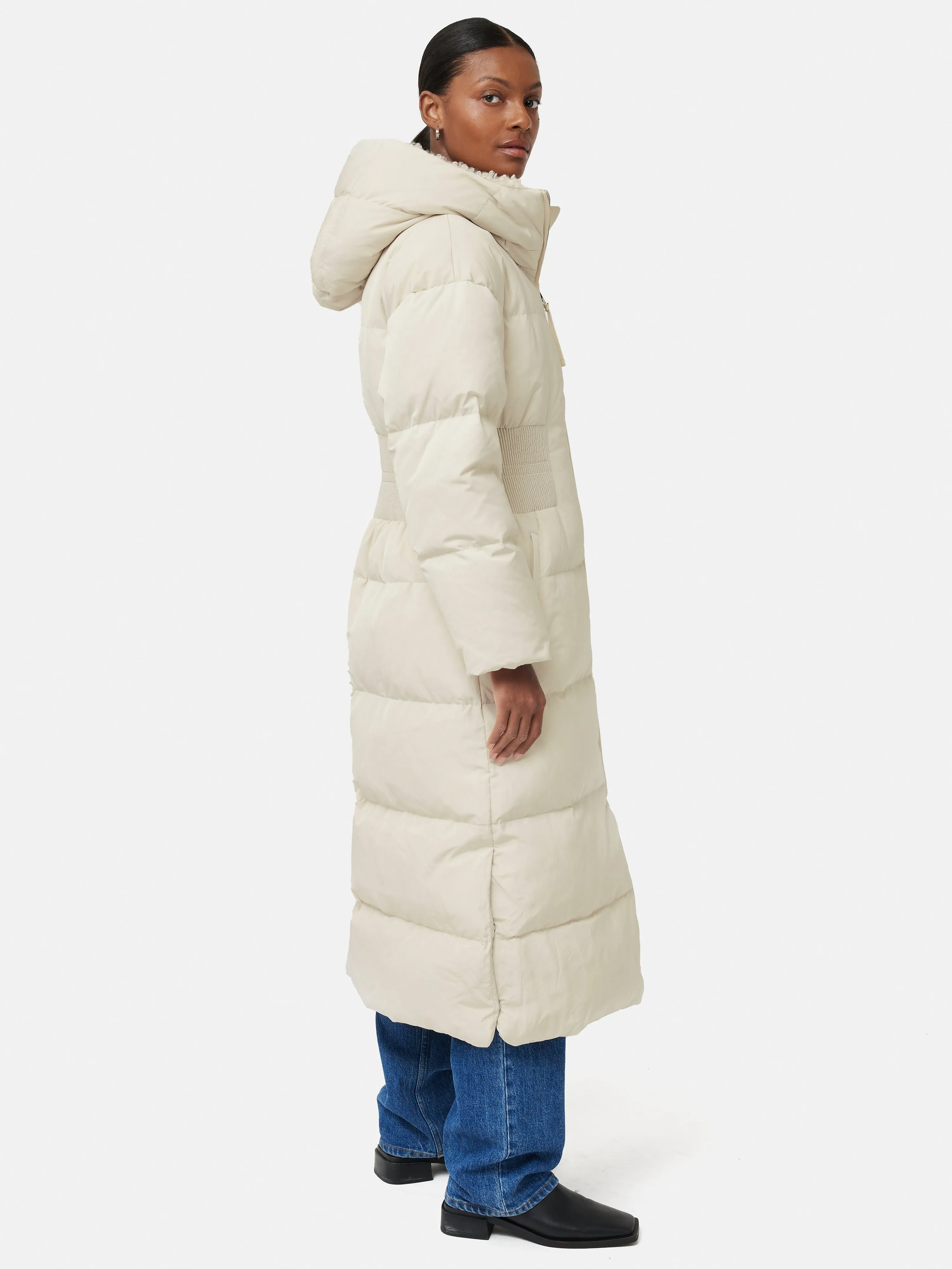 Hooded Down Maxi Puffer | Cream sold by Jigsaw product image thumbnail 5