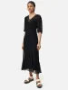 Pintucked Crinkle Dress | Black sold by Jigsaw