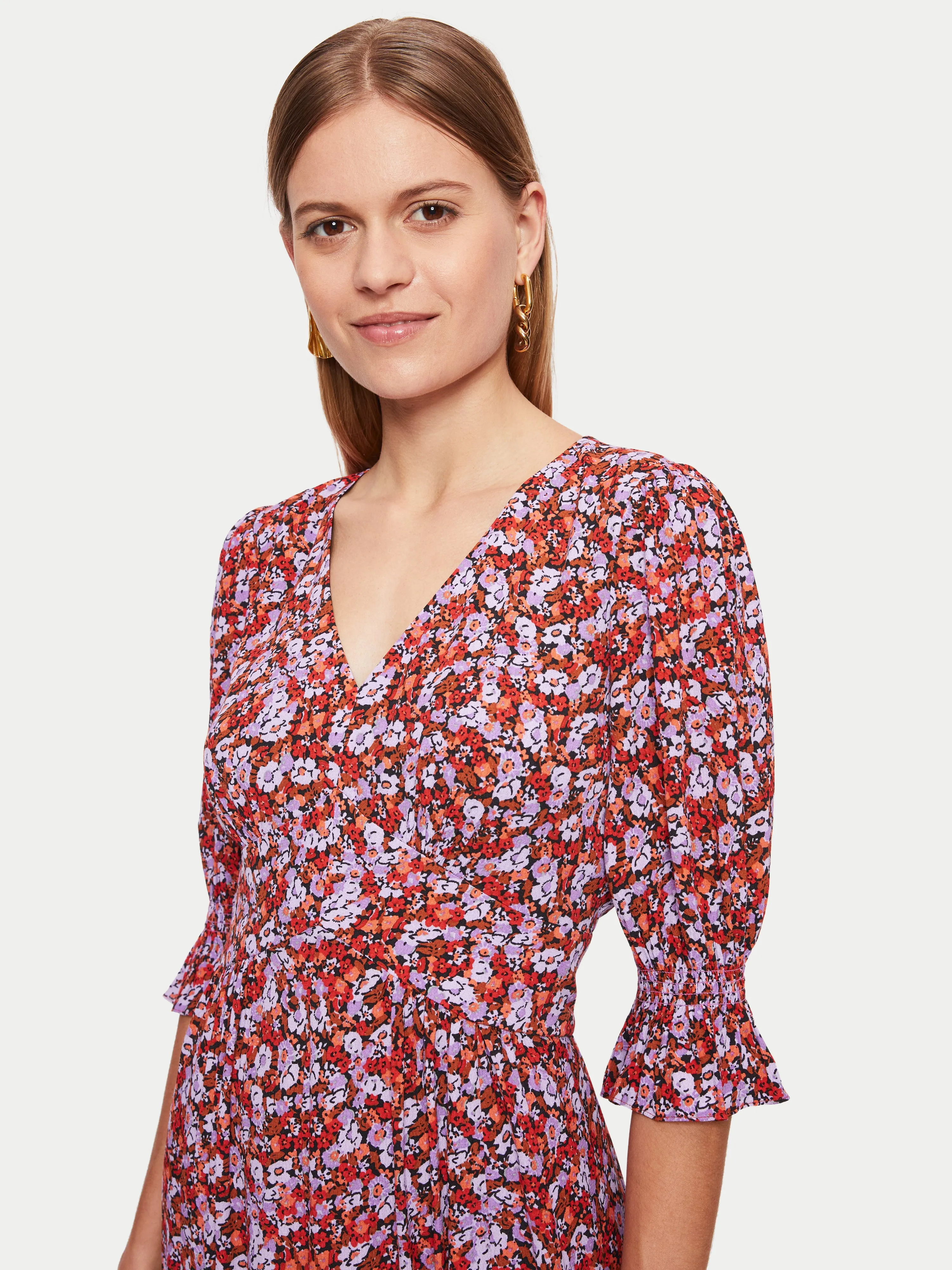 Vintage Ditsy Midi Tea Dress | Purple sold by Jigsaw product image thumbnail 4