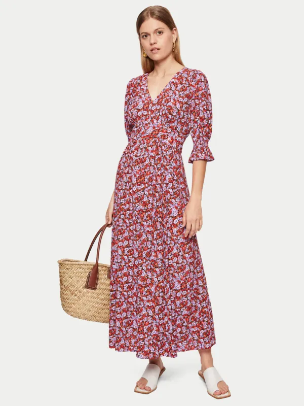 Vintage Ditsy Midi Tea Dress | Purple sold by Jigsaw