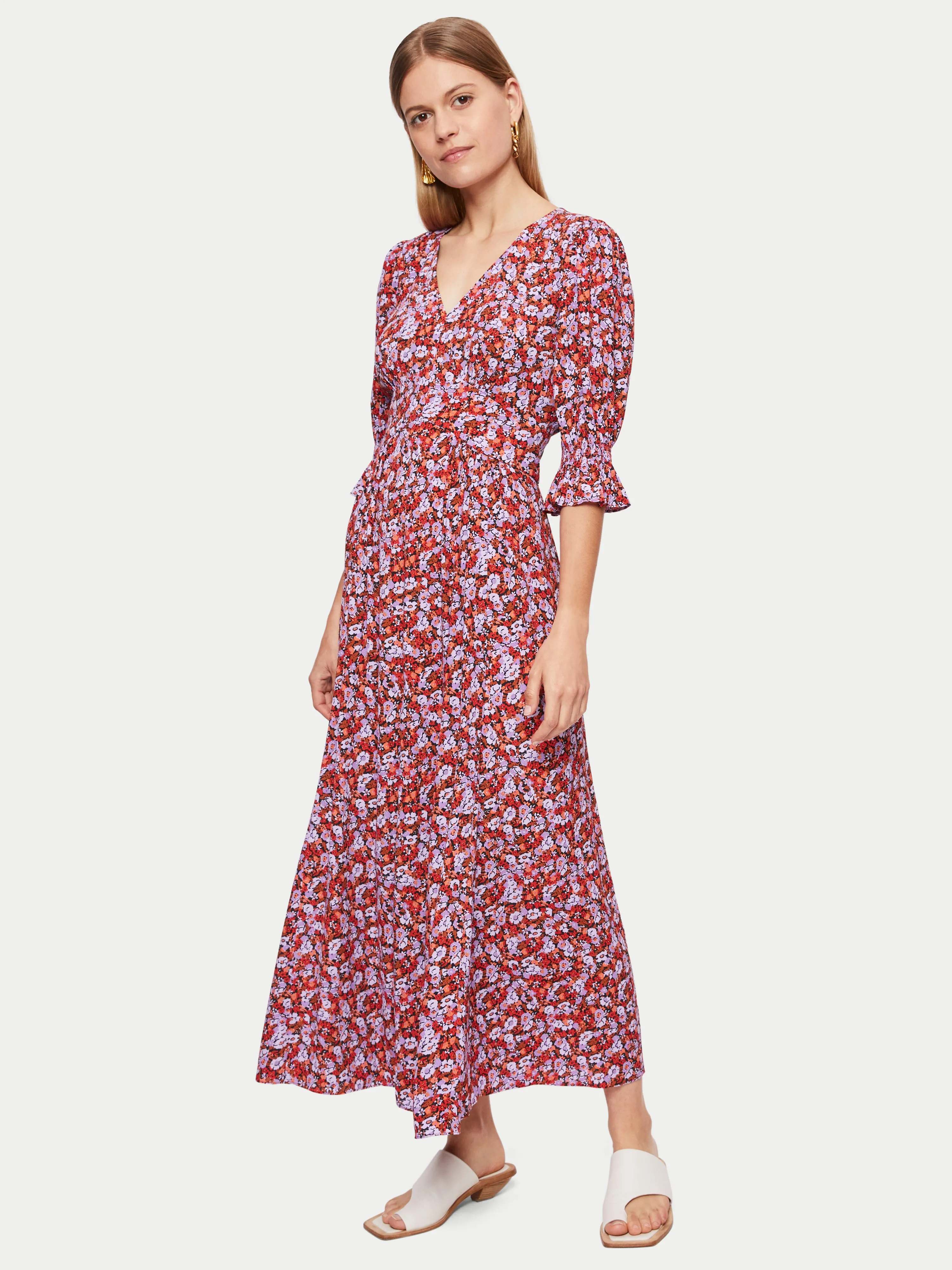 Vintage Ditsy Midi Tea Dress | Purple sold by Jigsaw product image thumbnail 2