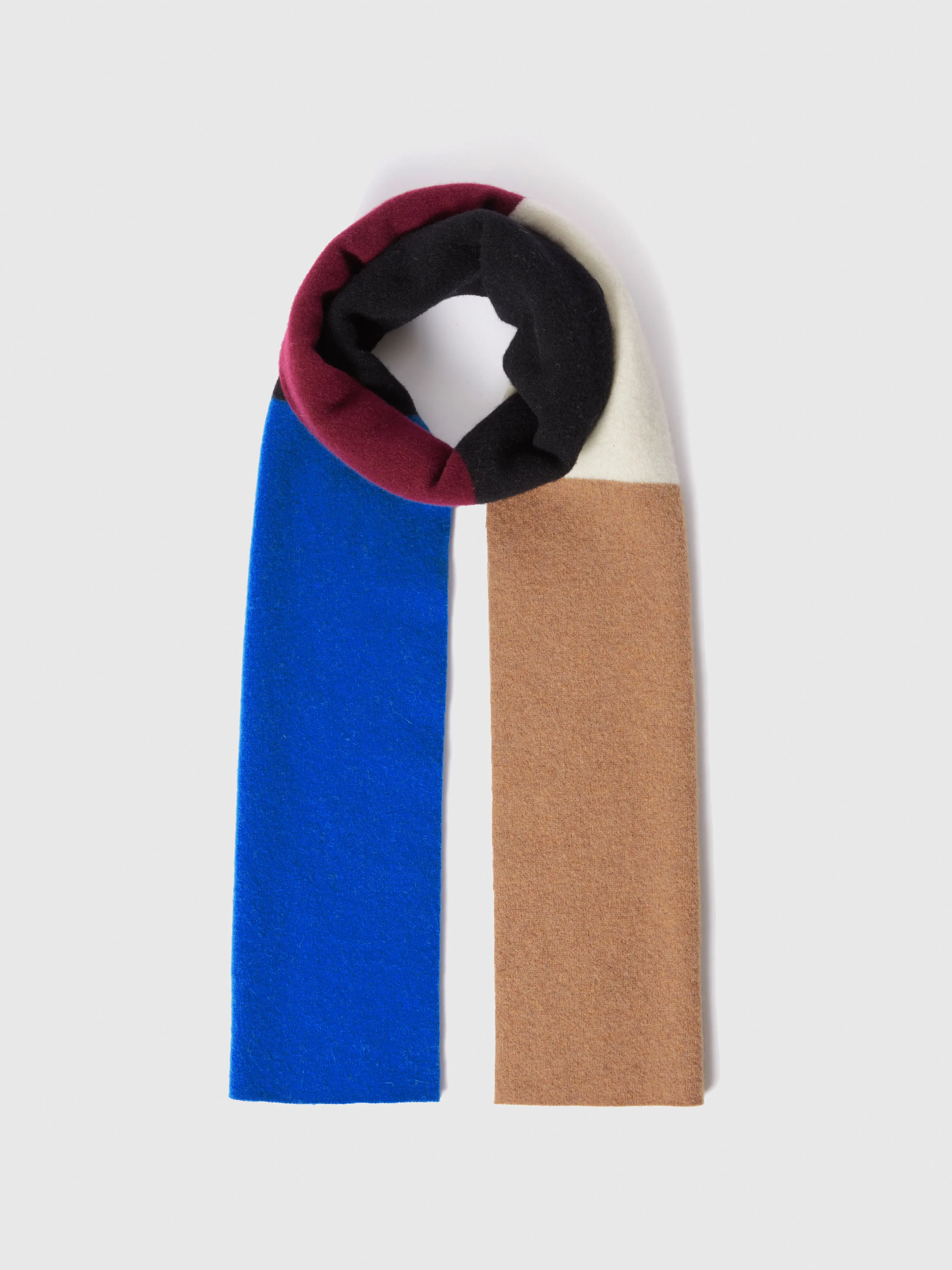 Felted Lambswool Scarf | Blue sold by Jigsaw