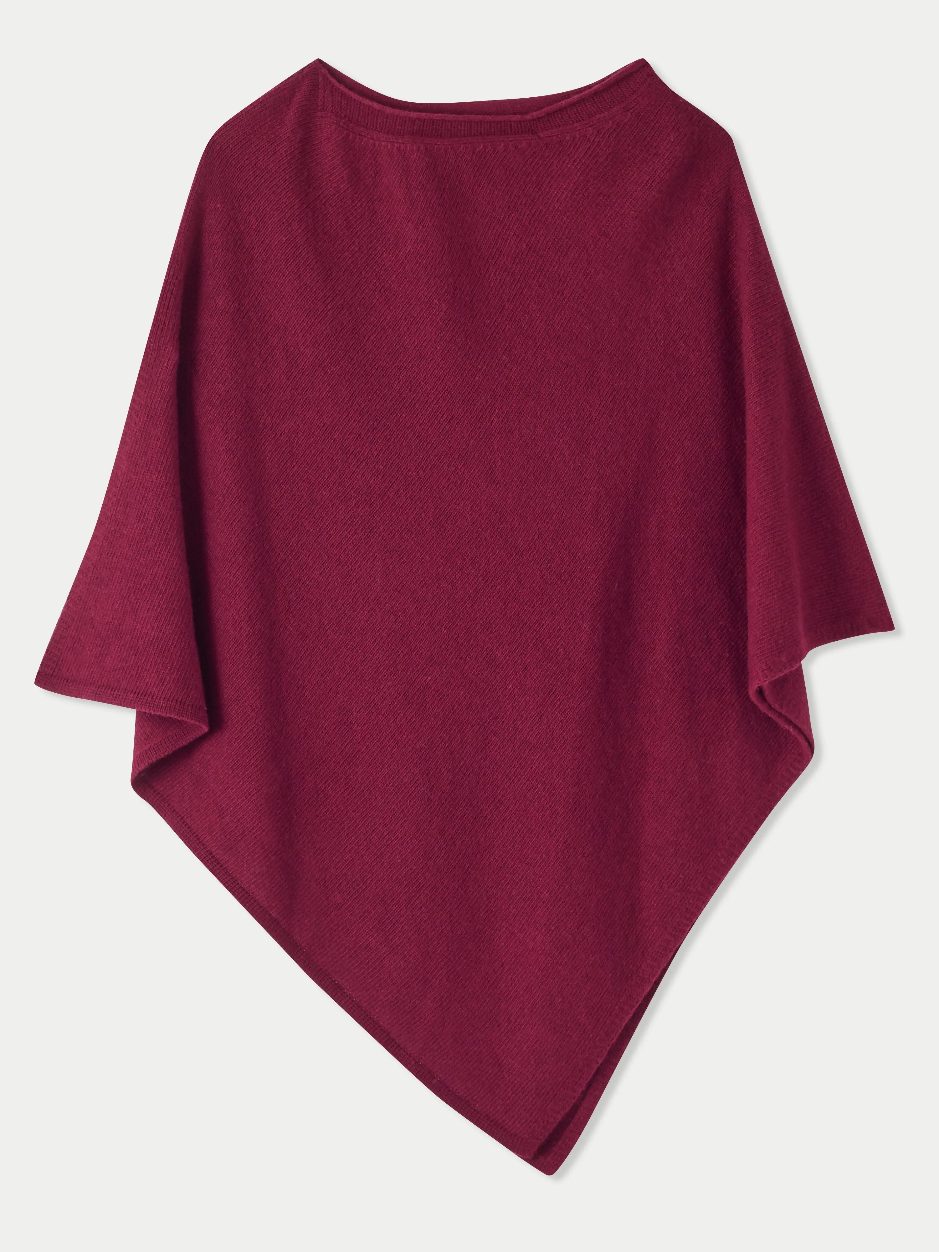 Wool Cashmere Blend Poncho | Red sold by Jigsaw product image thumbnail 3