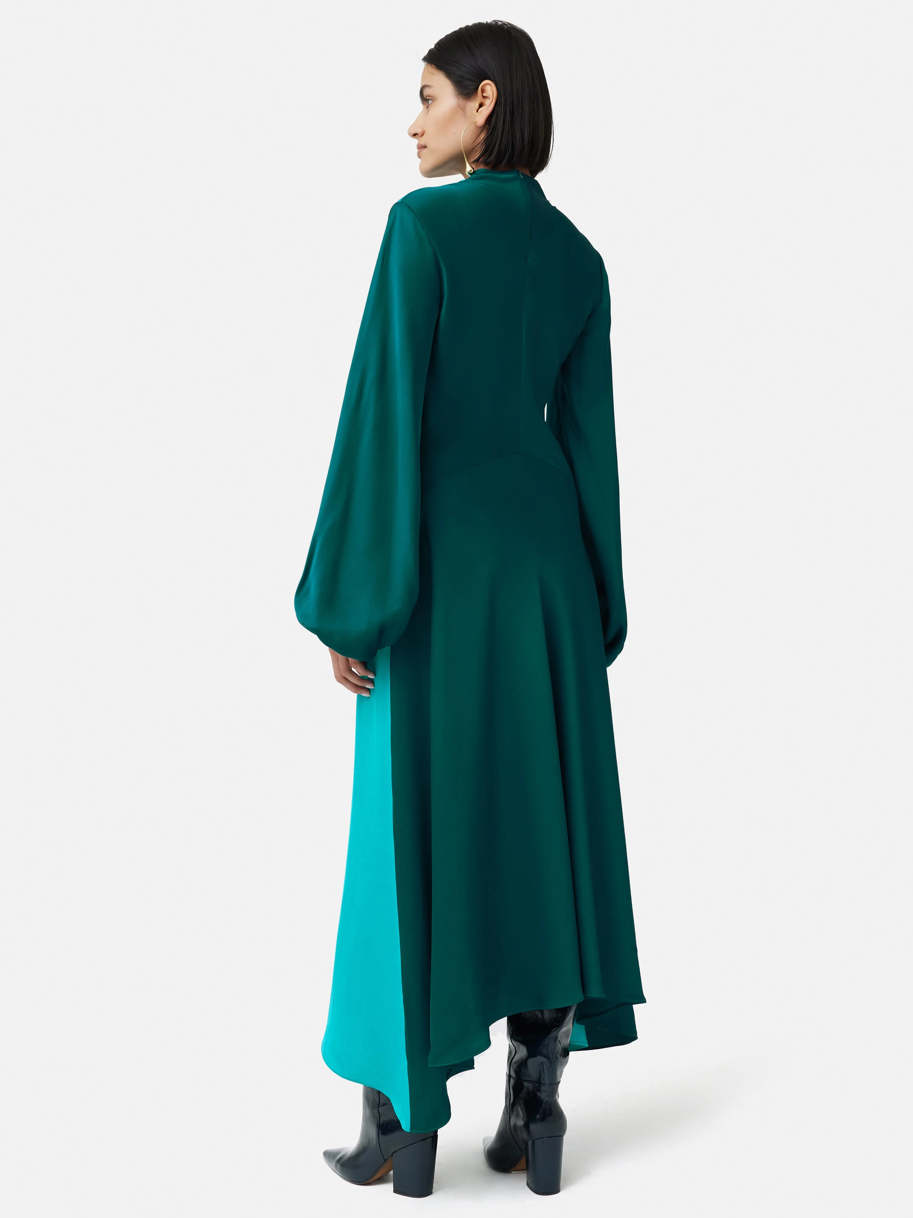 ROKSANDA Colour Block Cowl Dress | Green sold by Jigsaw product image thumbnail 4