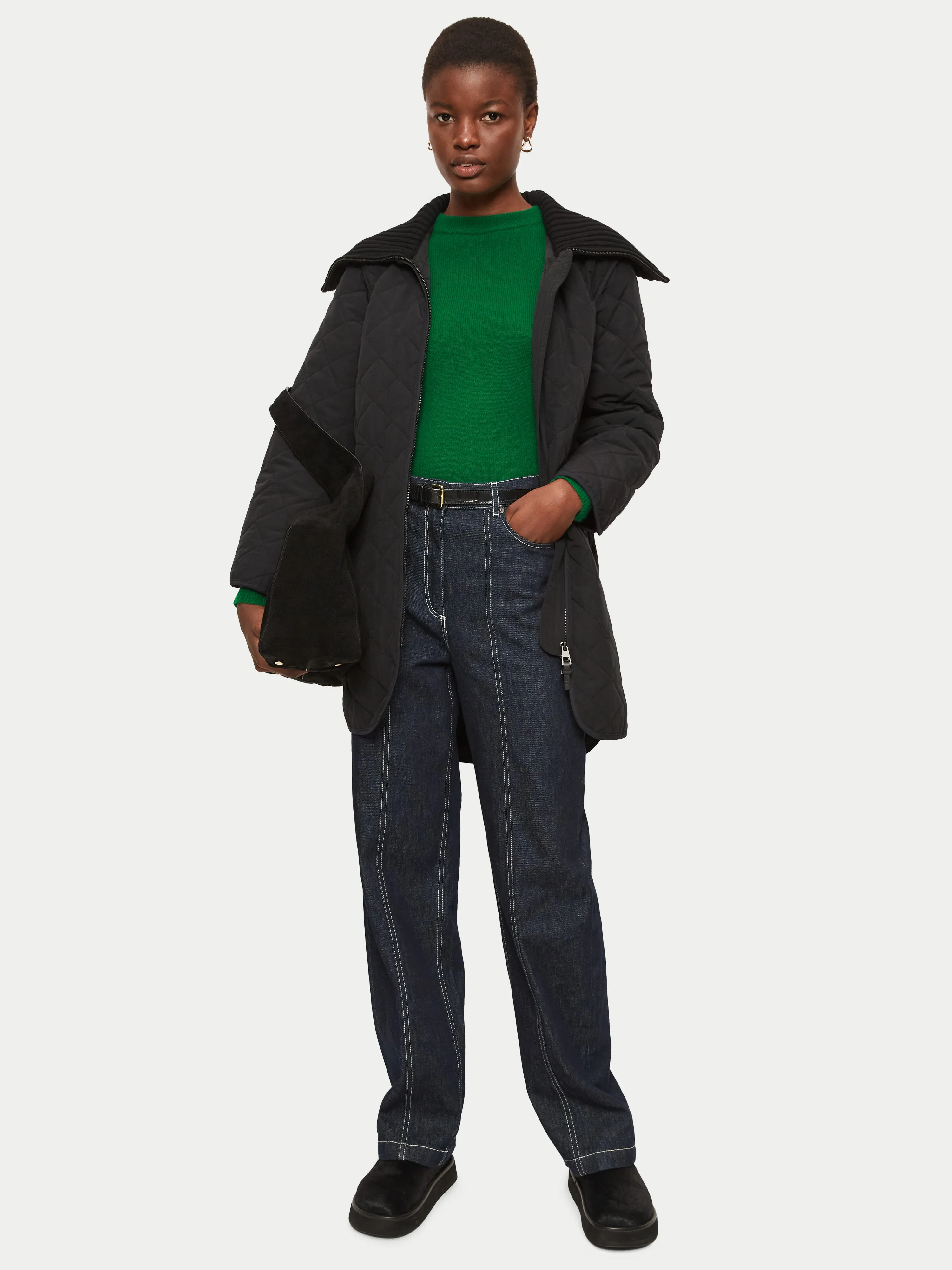 Cloud Cashmere Crew Jumper | Green sold by Jigsaw product image thumbnail 2