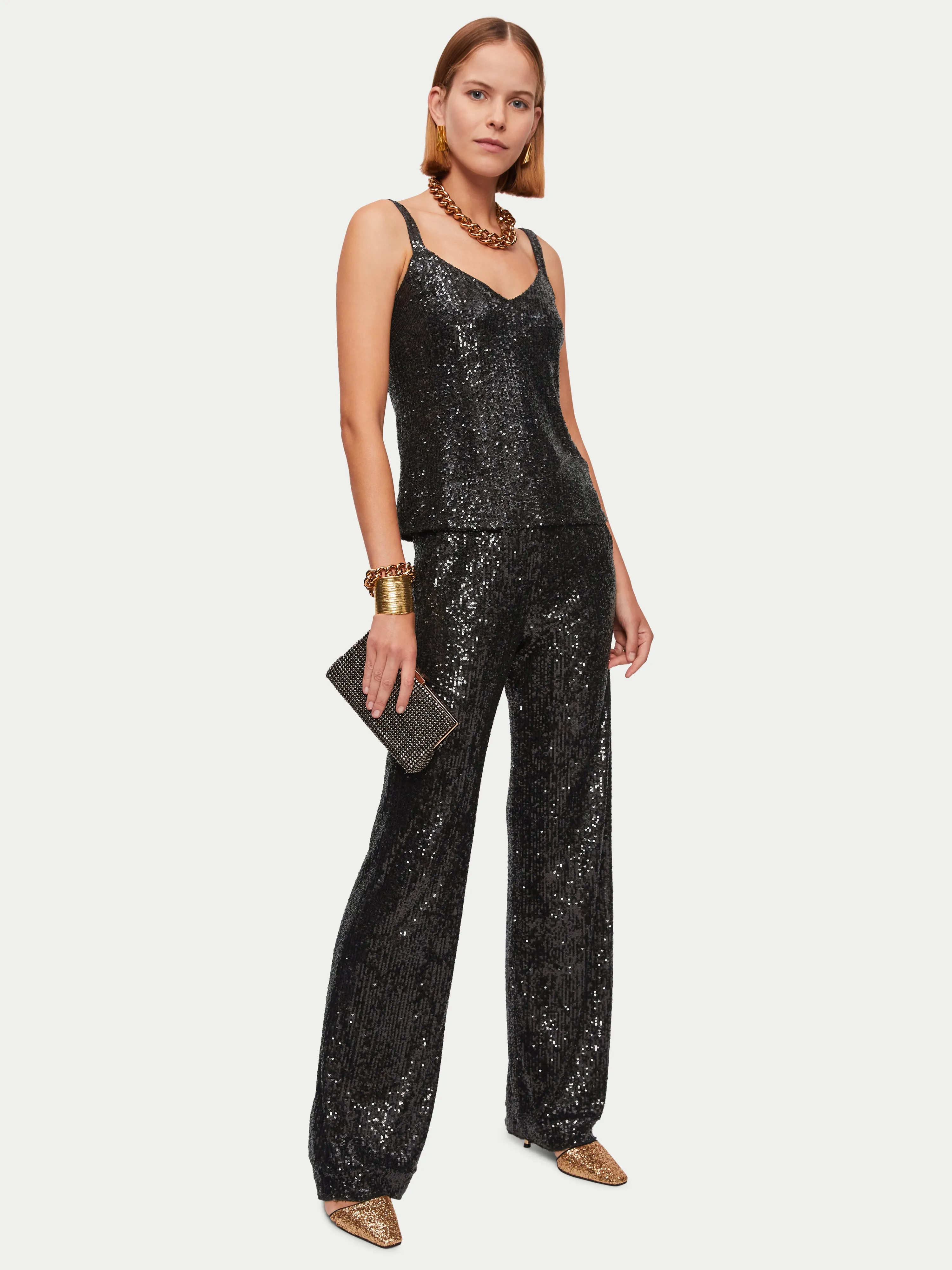 Sequin Palazzo | Black sold by Jigsaw product image thumbnail 3