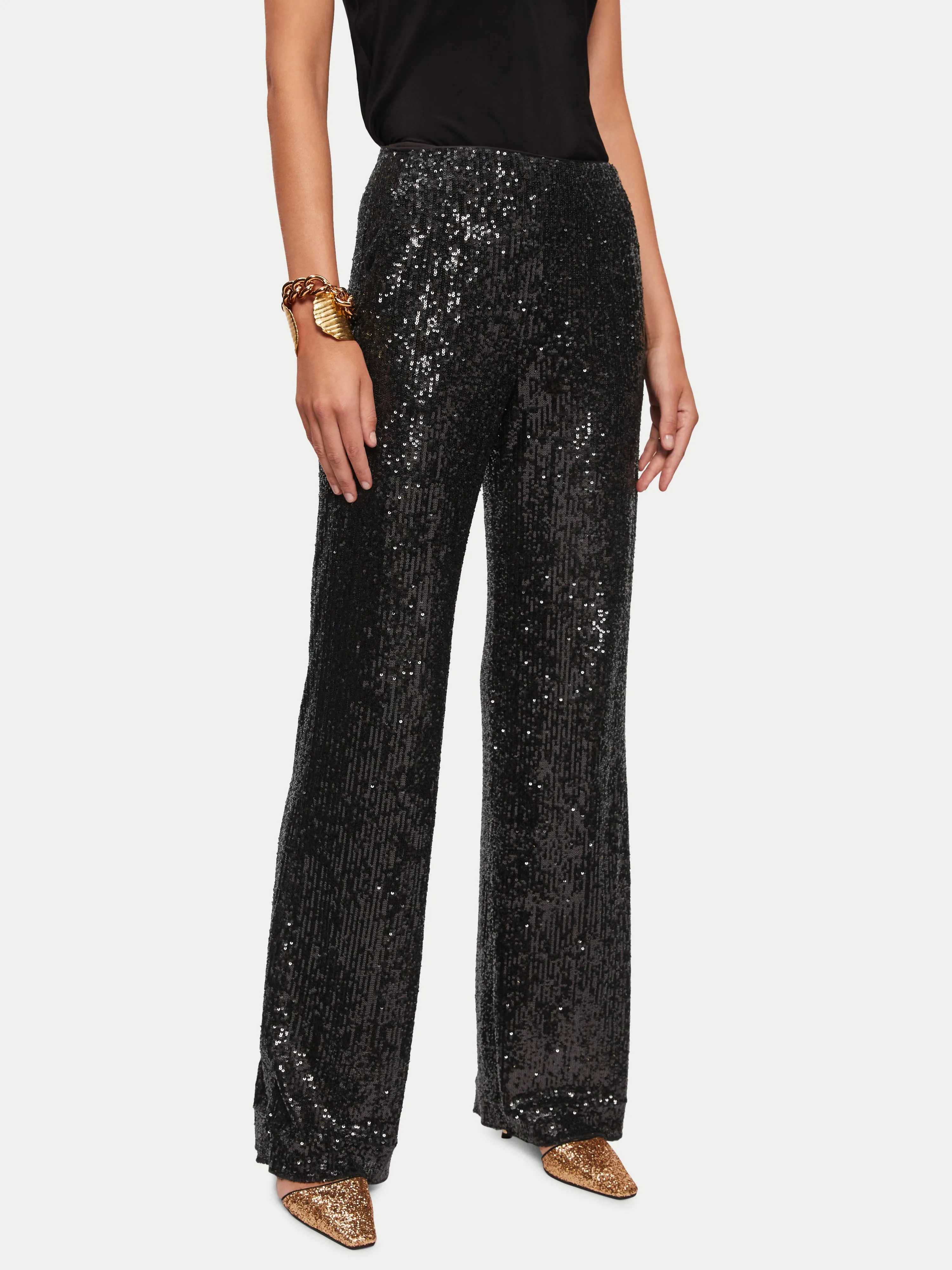 Sequin Palazzo | Black sold by Jigsaw