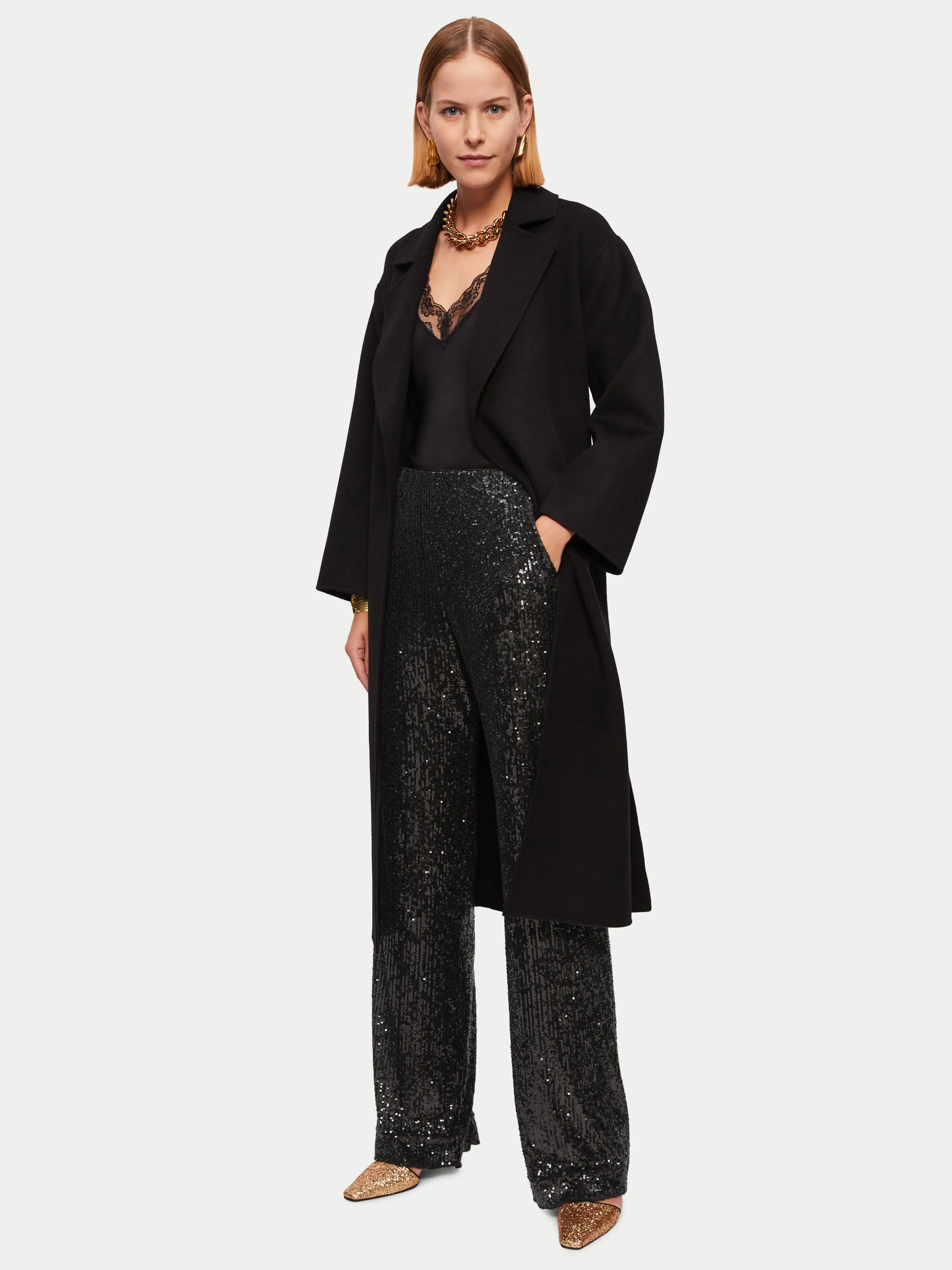 Sequin Palazzo | Black sold by Jigsaw product image thumbnail 4