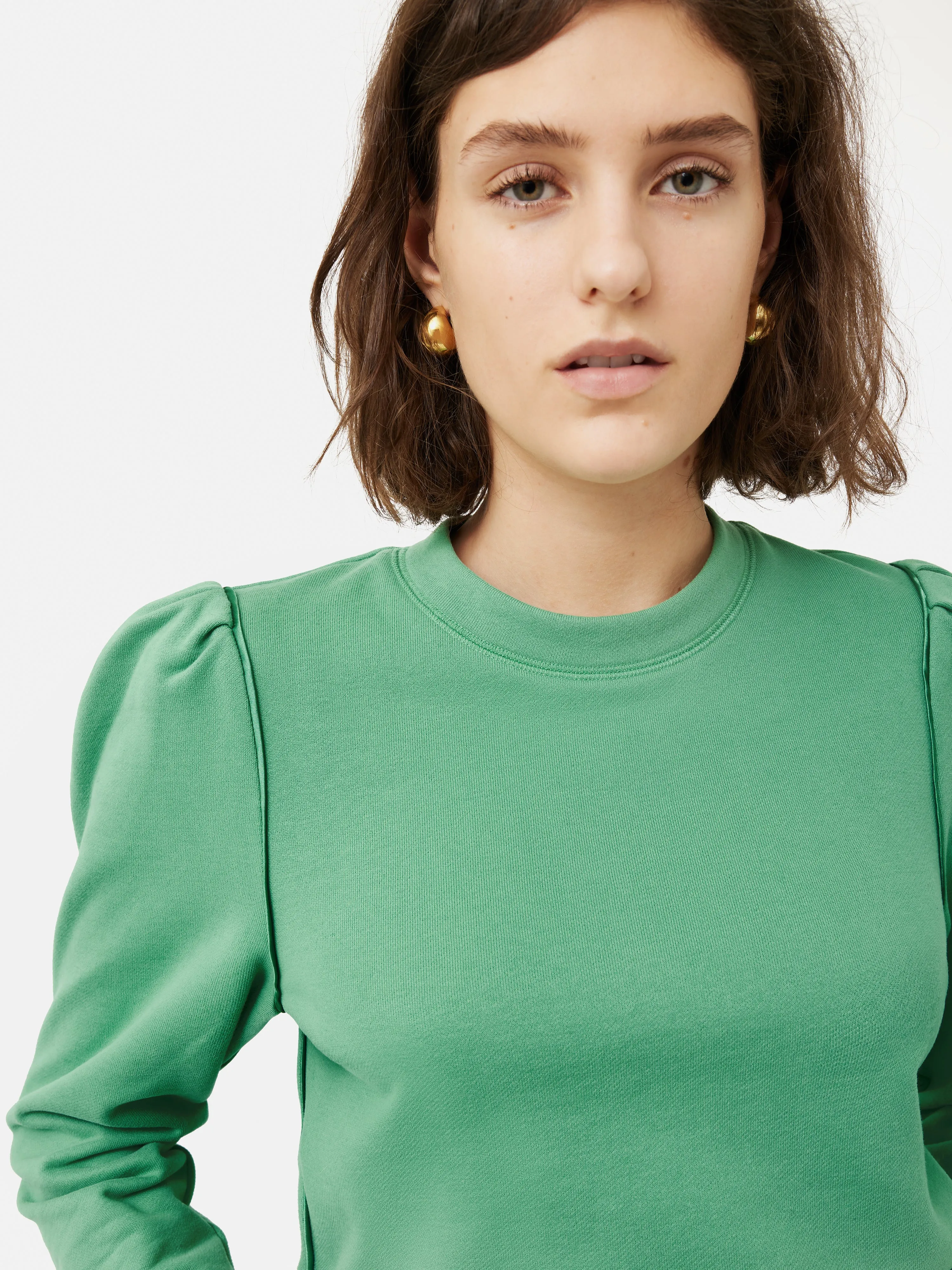 Puff Sleeve Sweatshirt | Green sold by Jigsaw product image thumbnail 2