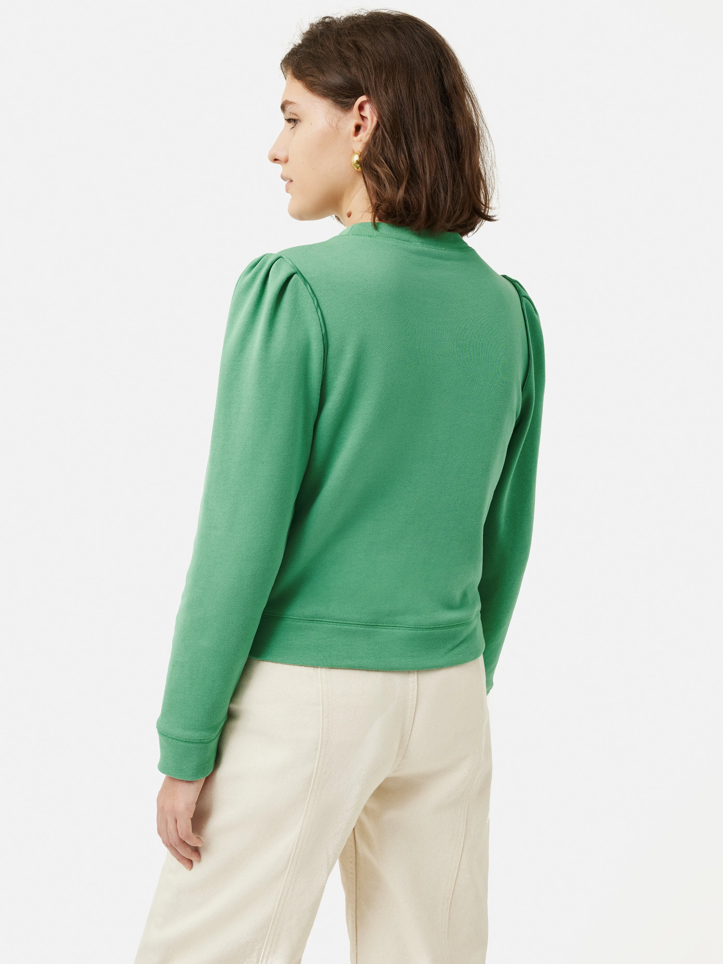 Puff Sleeve Sweatshirt | Green sold by Jigsaw product image thumbnail 5