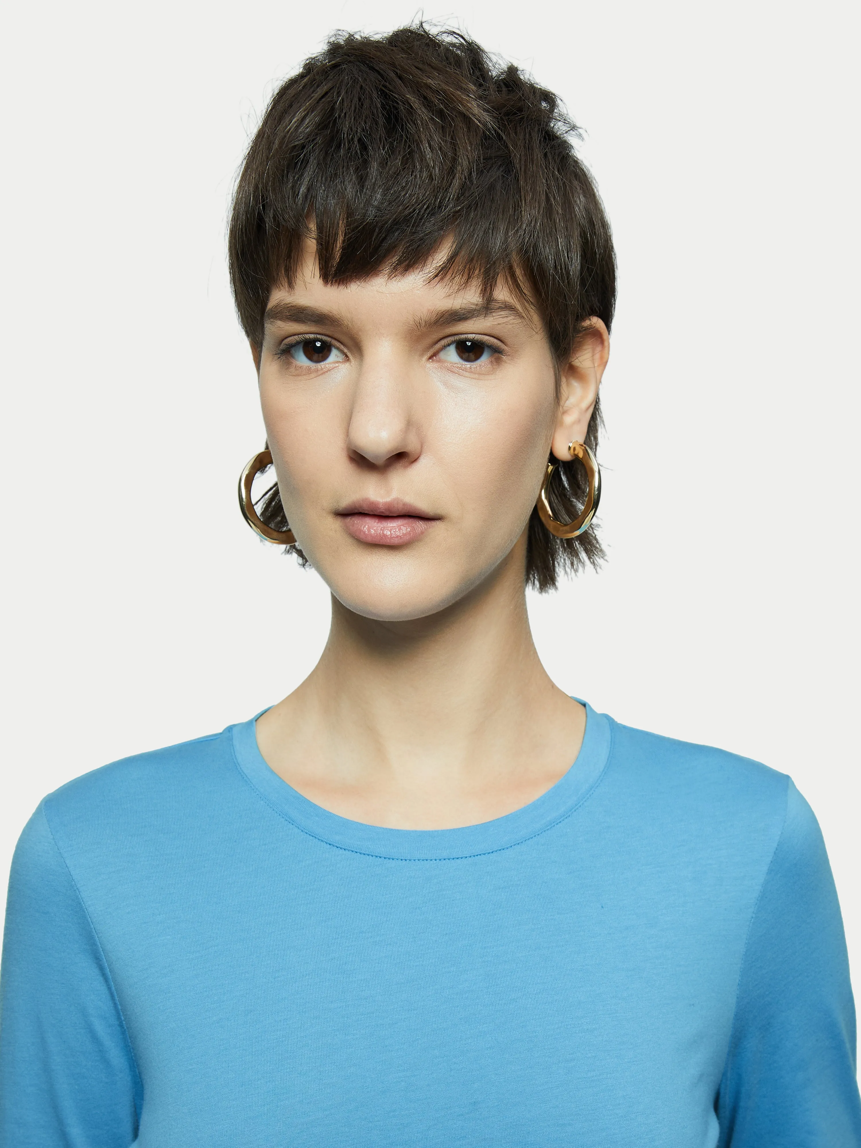 Supima Cotton Long Sleeve Tee | Blue sold by Jigsaw product image thumbnail 2