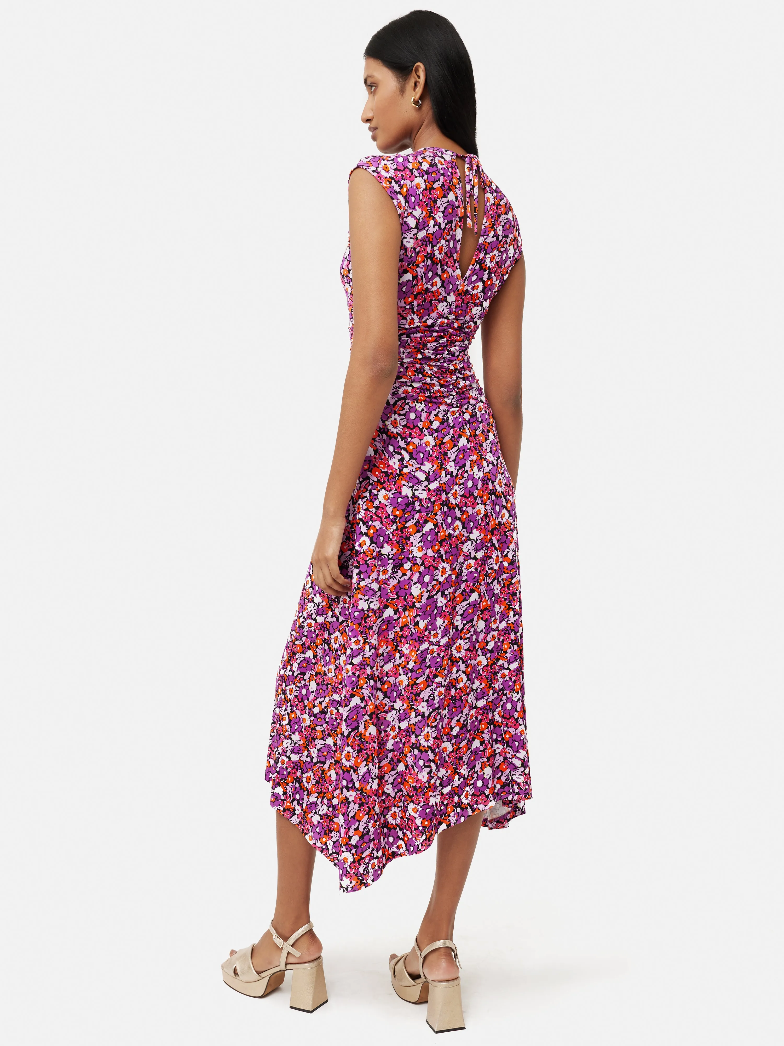 Vintage Floral Ruched Dress | Purple sold by Jigsaw product image thumbnail 4
