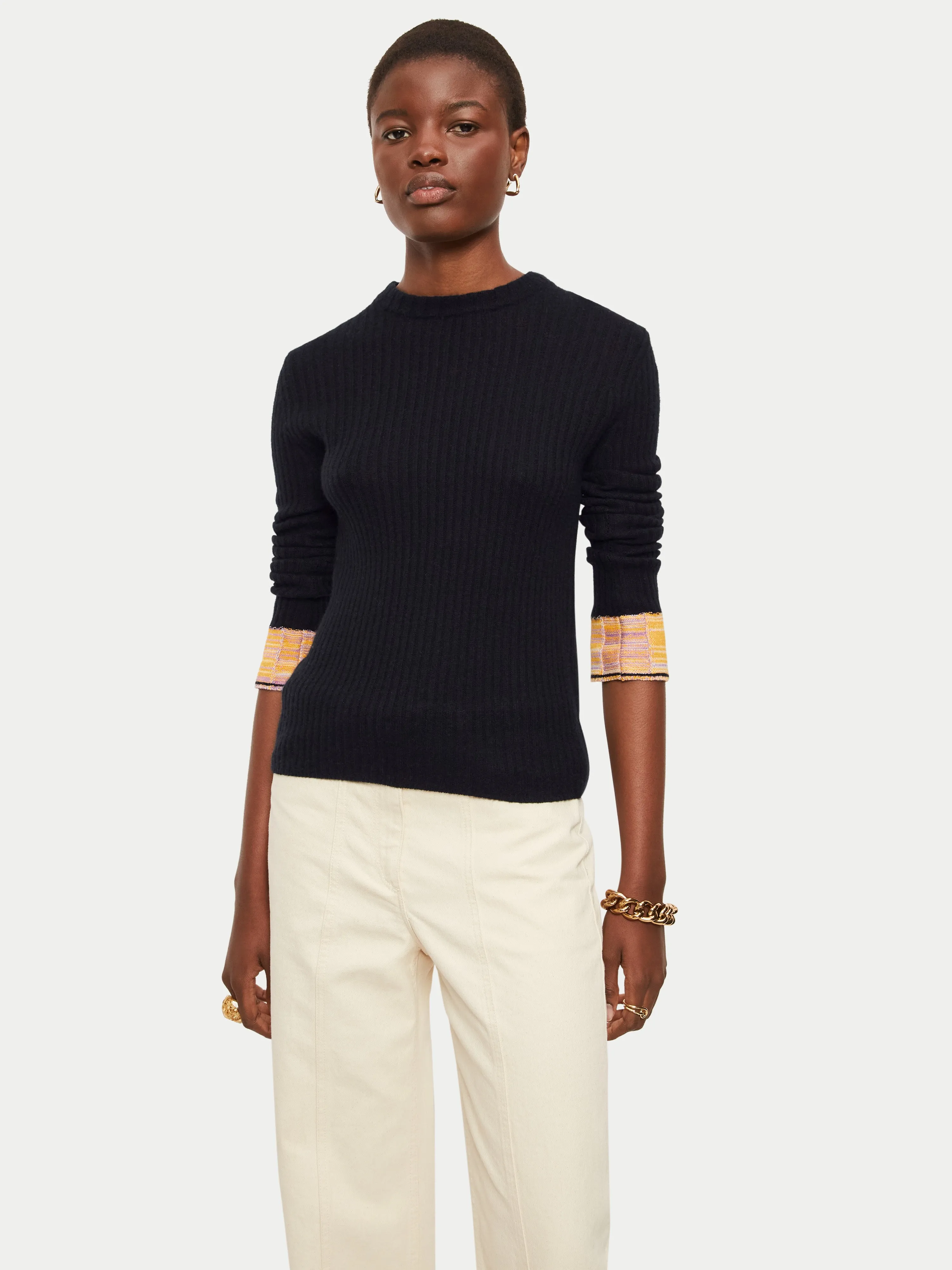 Merino Cashmere Crew Jumper | Black sold by Jigsaw product image thumbnail 4