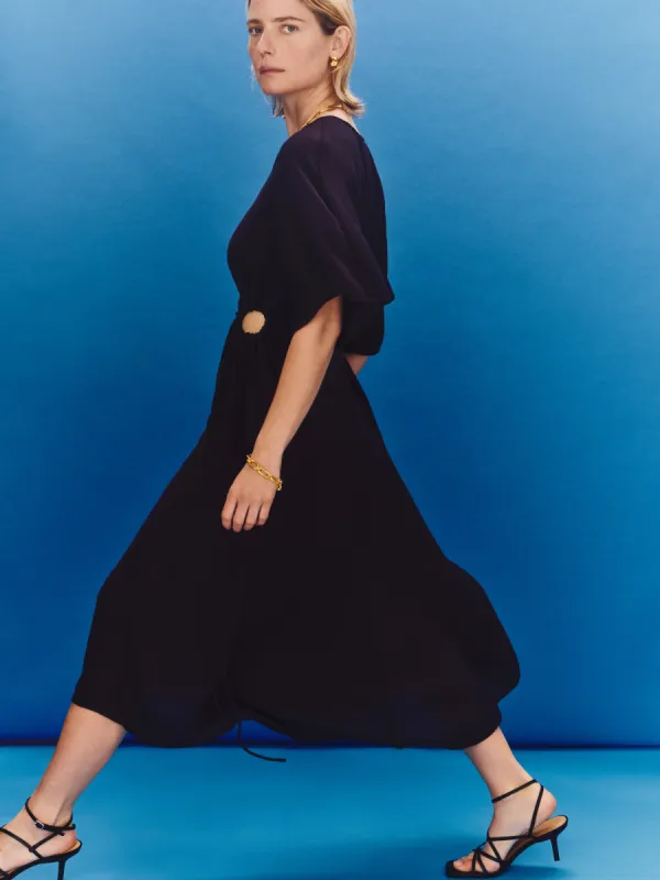 Textured Asymmetric Dress | Purple sold by Jigsaw