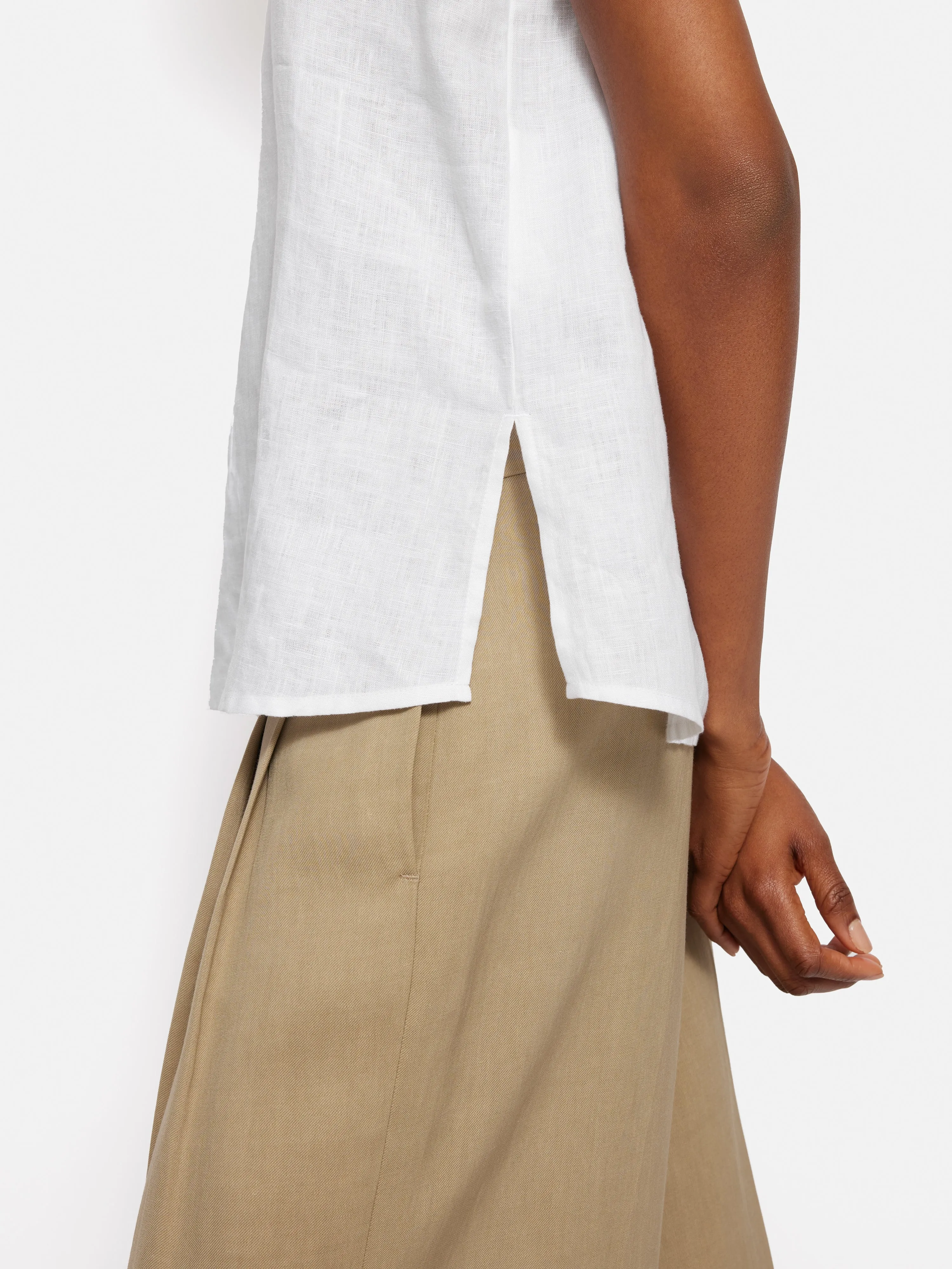 Light Linen Shell Top | White sold by Jigsaw product image thumbnail 2
