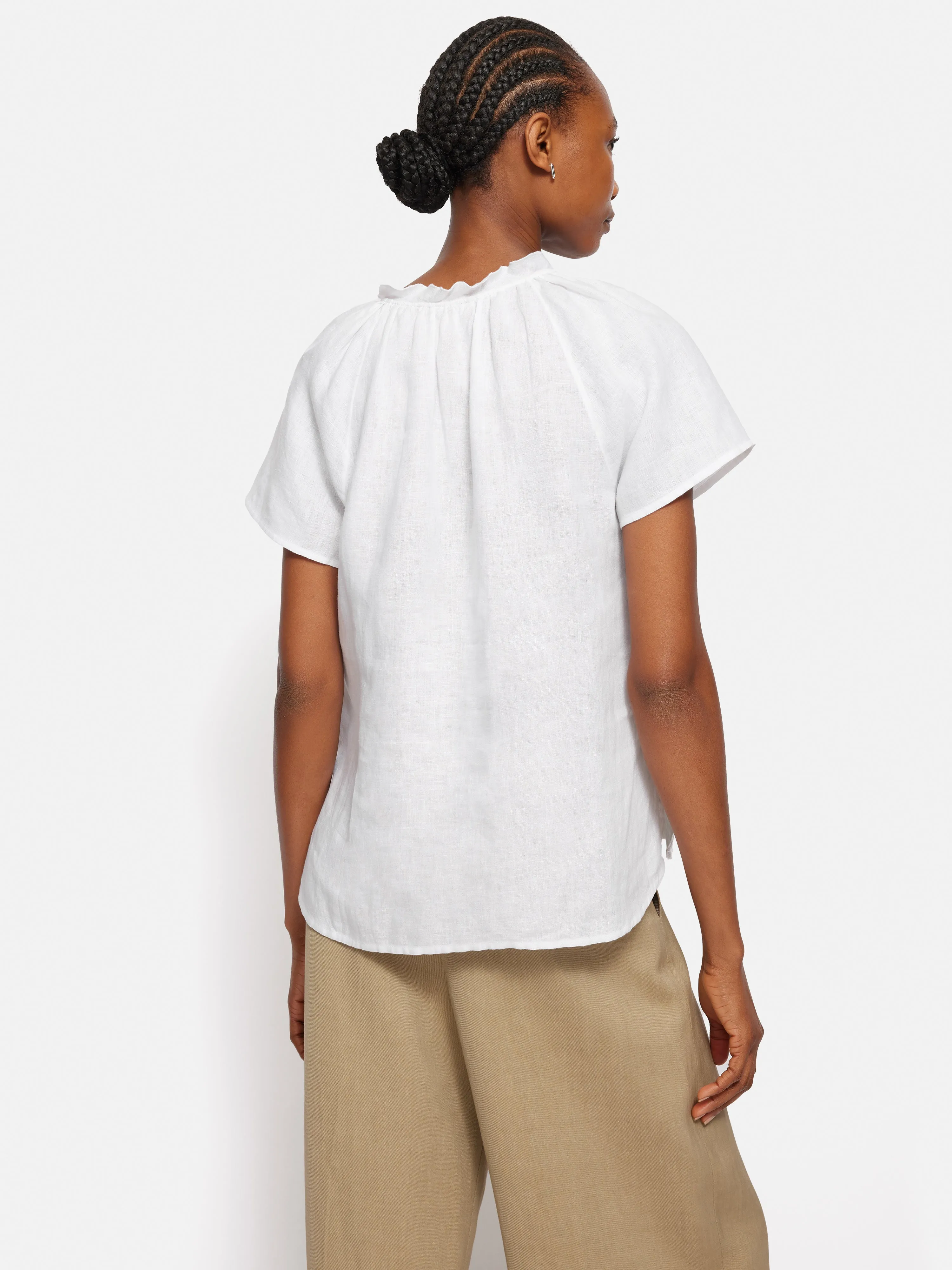 Light Linen Shell Top | White sold by Jigsaw product image thumbnail 5