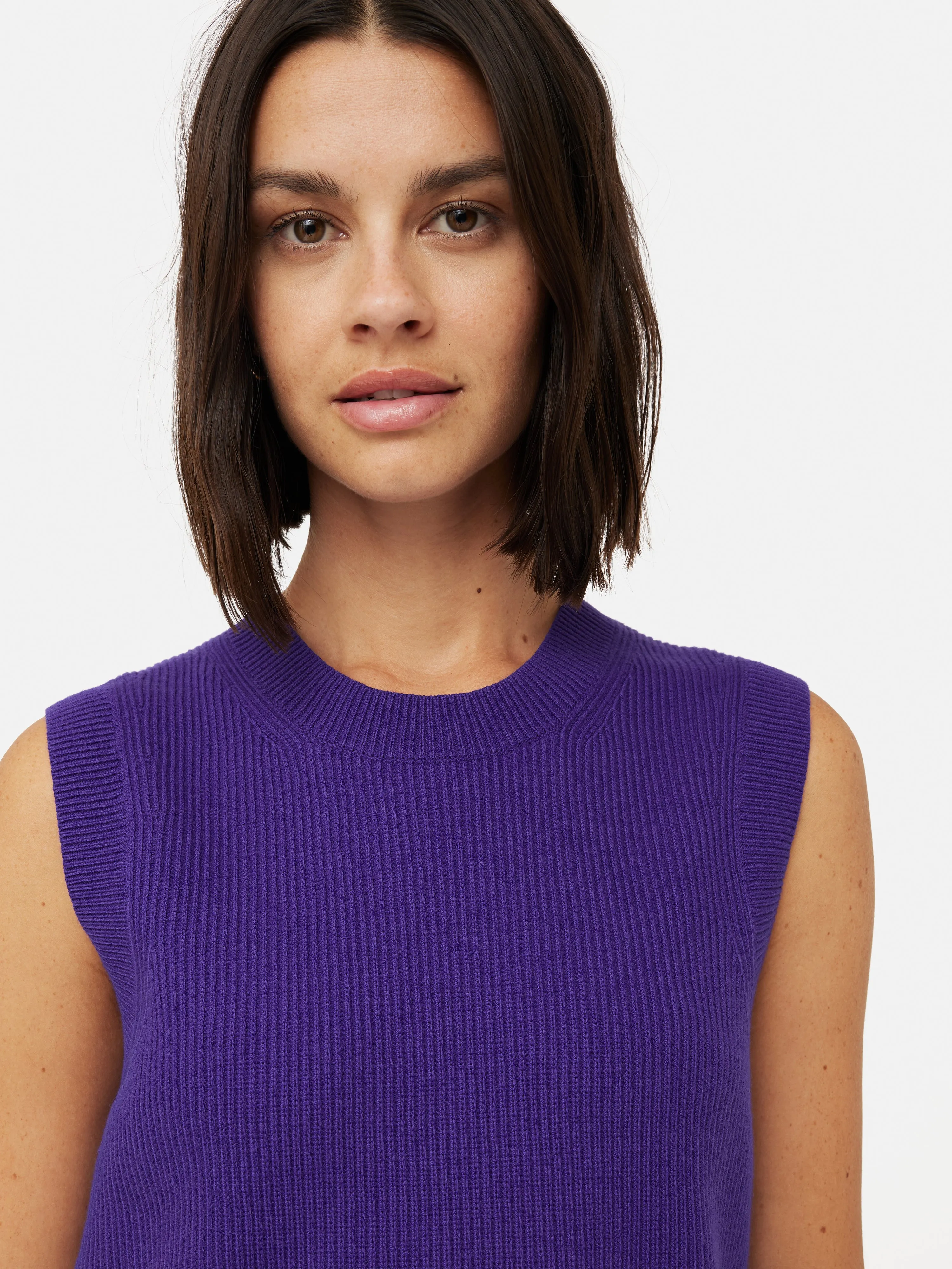 Cotton Blend Crew Tank | Purple sold by Jigsaw product image thumbnail 3