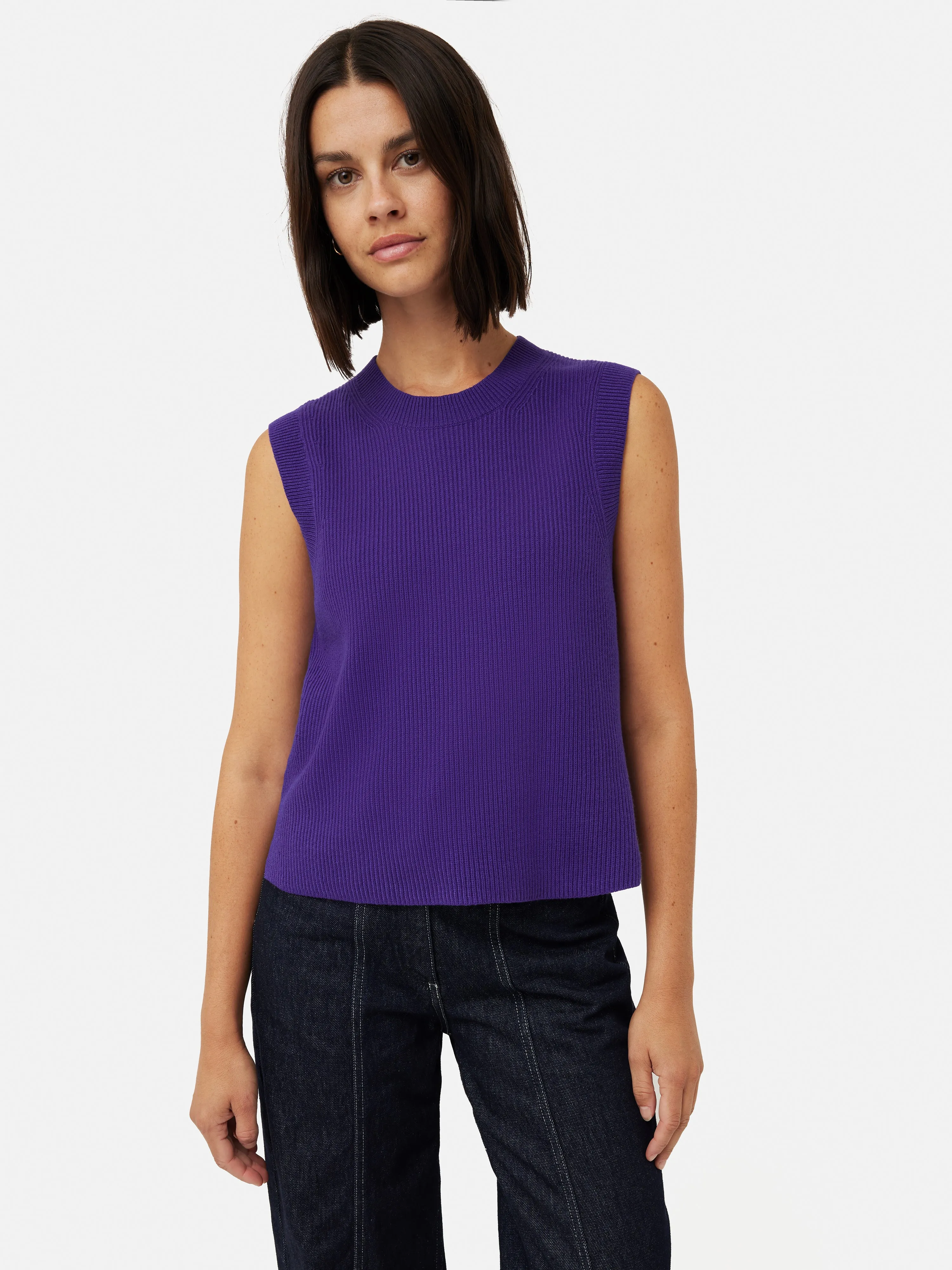 Cotton Blend Crew Tank | Purple sold by Jigsaw product image thumbnail 4