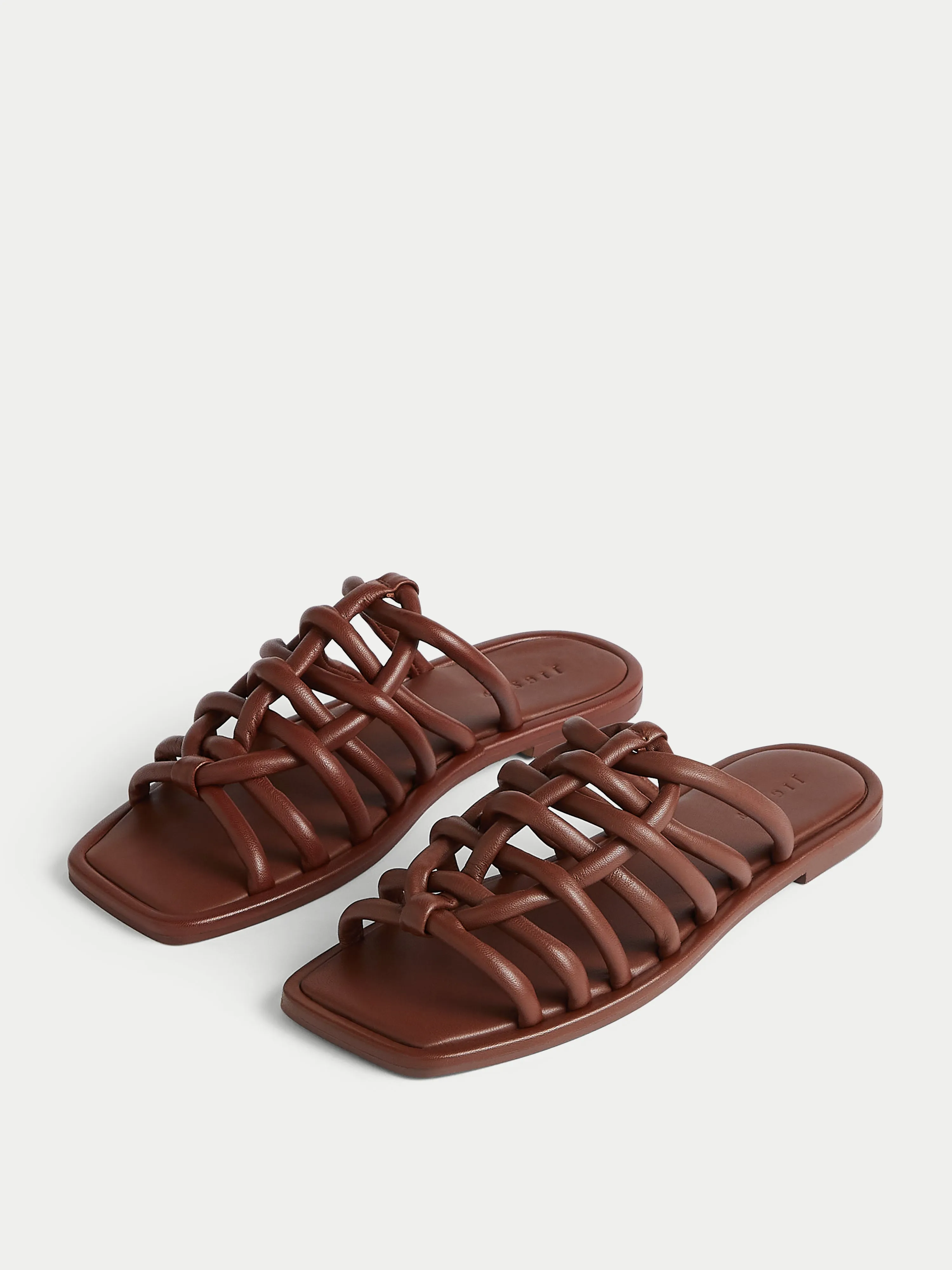 Burgos Leather Rope Slider | Chocolate sold by Jigsaw product image thumbnail 2