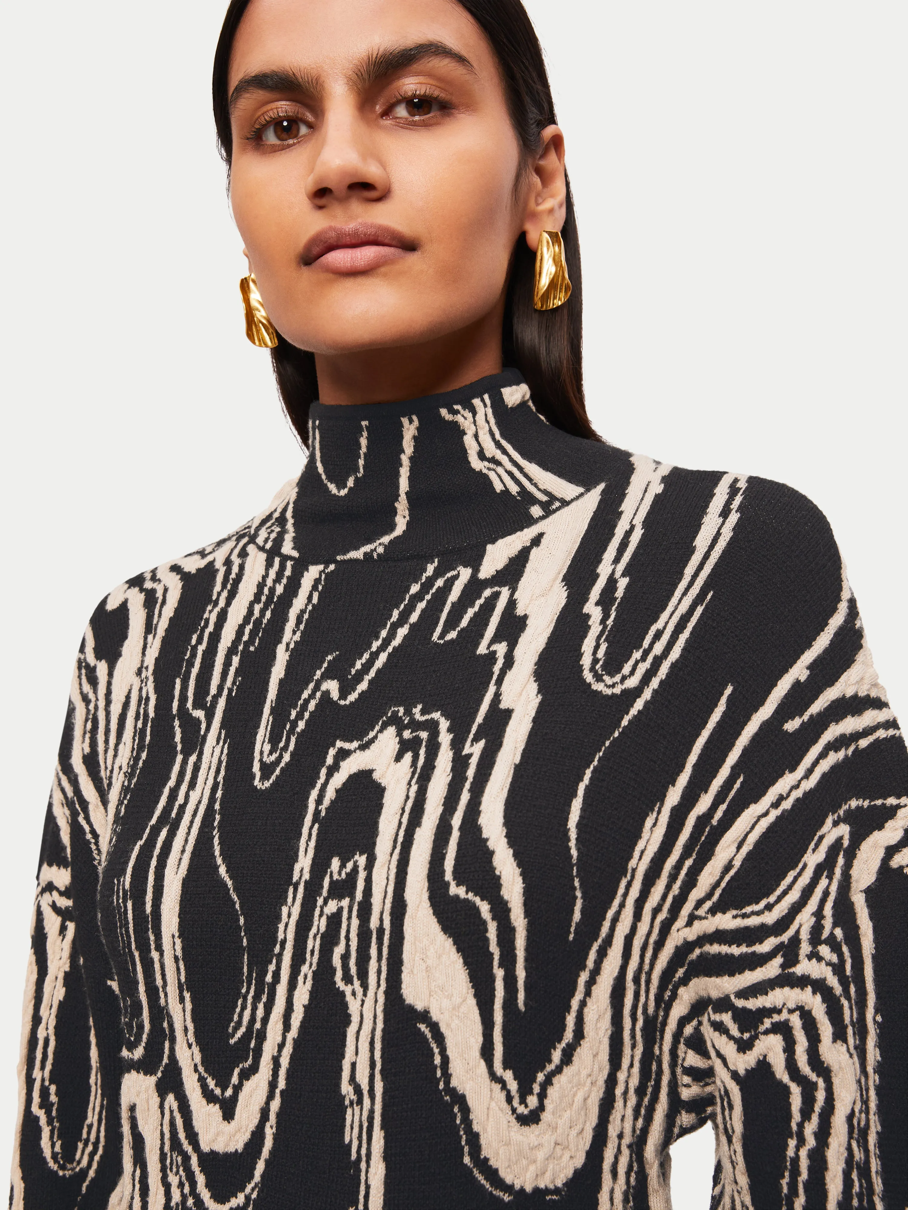 Rock Swirl Knitted Dress | Black sold by Jigsaw product image thumbnail 3