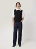 Cashmere Crew Neck Tank | Black sold by Jigsaw