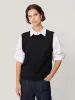 Cashmere Crew Neck Tank | Black sold by Jigsaw