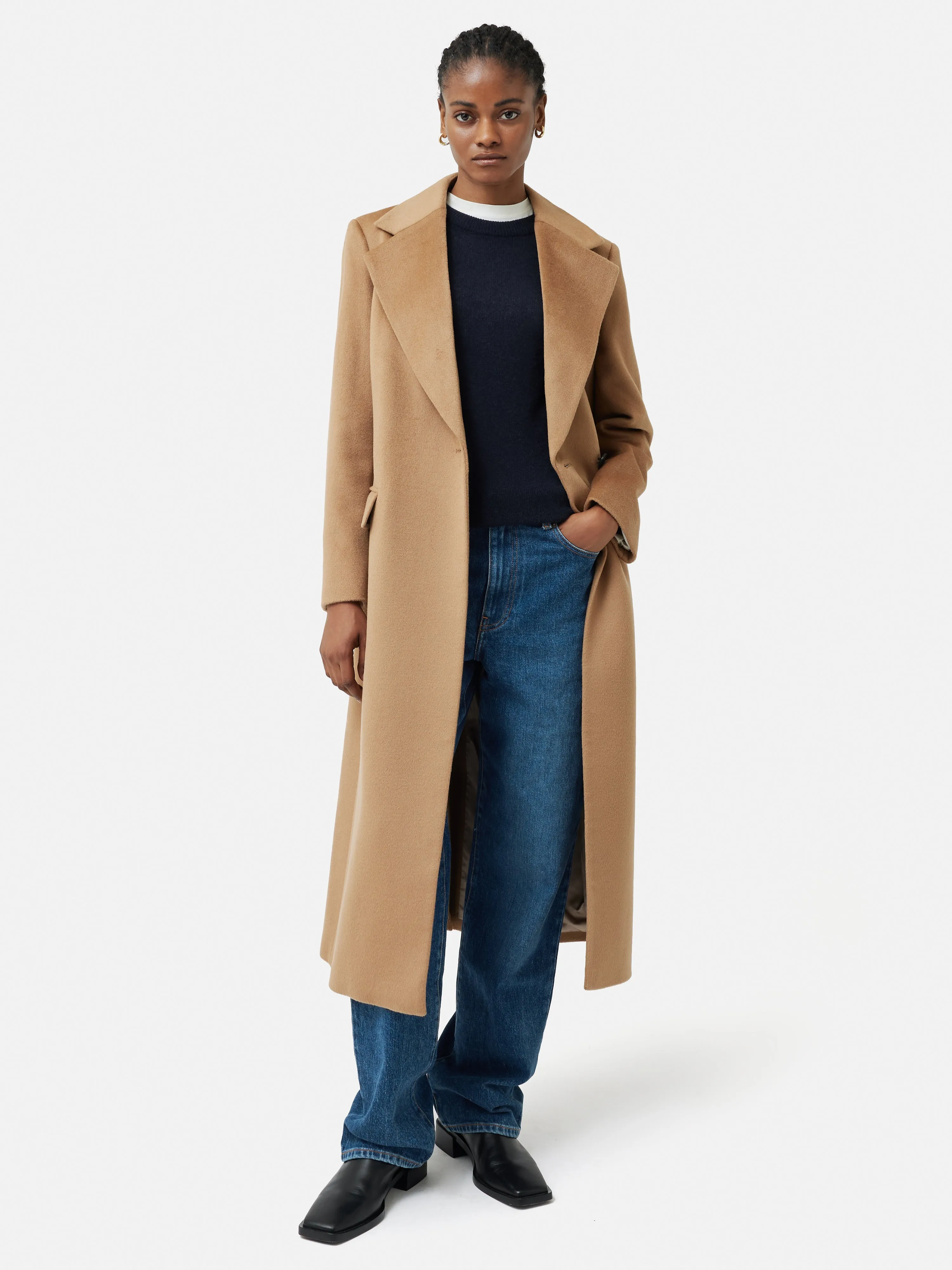 Cloud Cashmere Crew Jumper | Navy sold by Jigsaw product image thumbnail 5