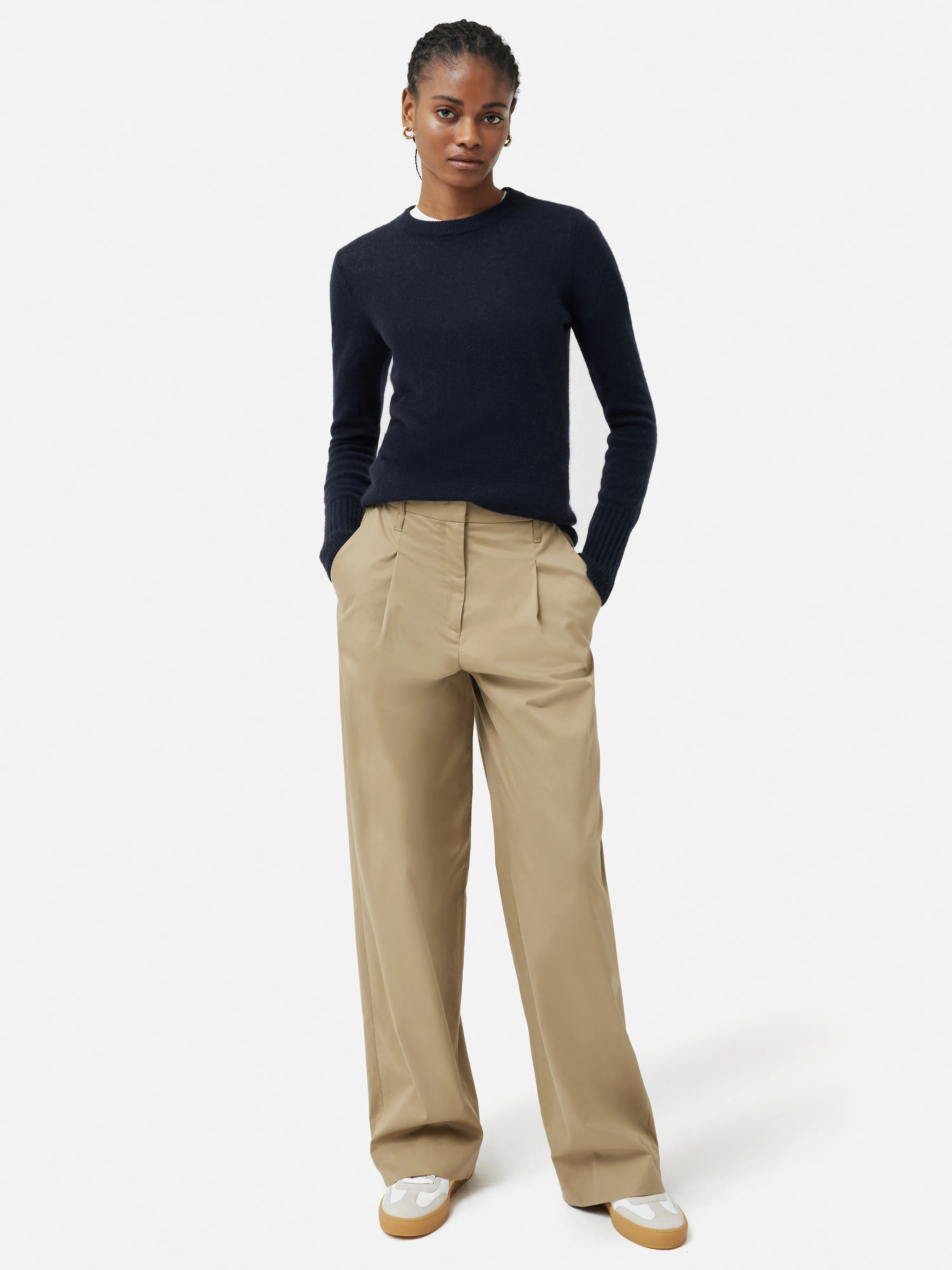 Cloud Cashmere Crew Jumper | Navy sold by Jigsaw product image thumbnail 2