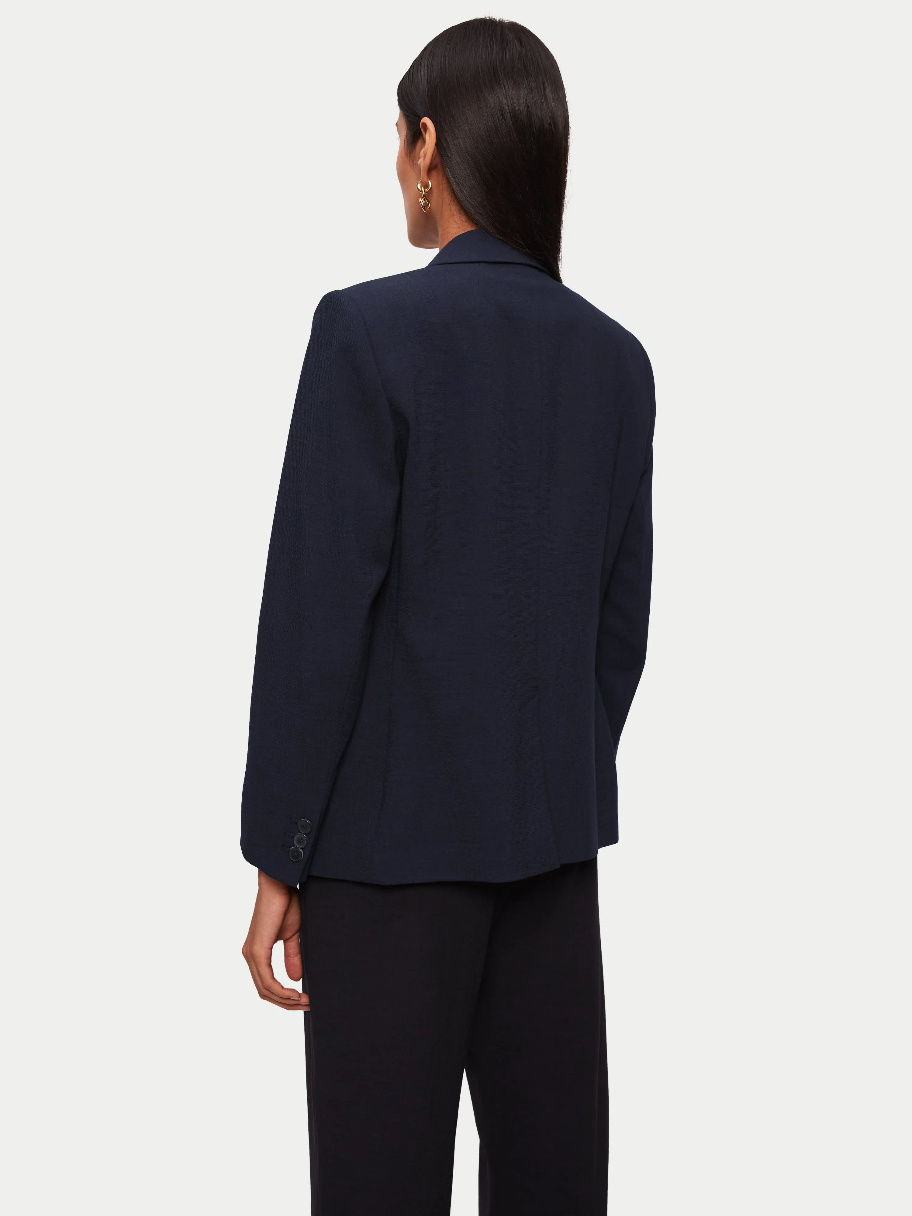 Crosshatch Brook Blazer | Navy sold by Jigsaw product image thumbnail 5
