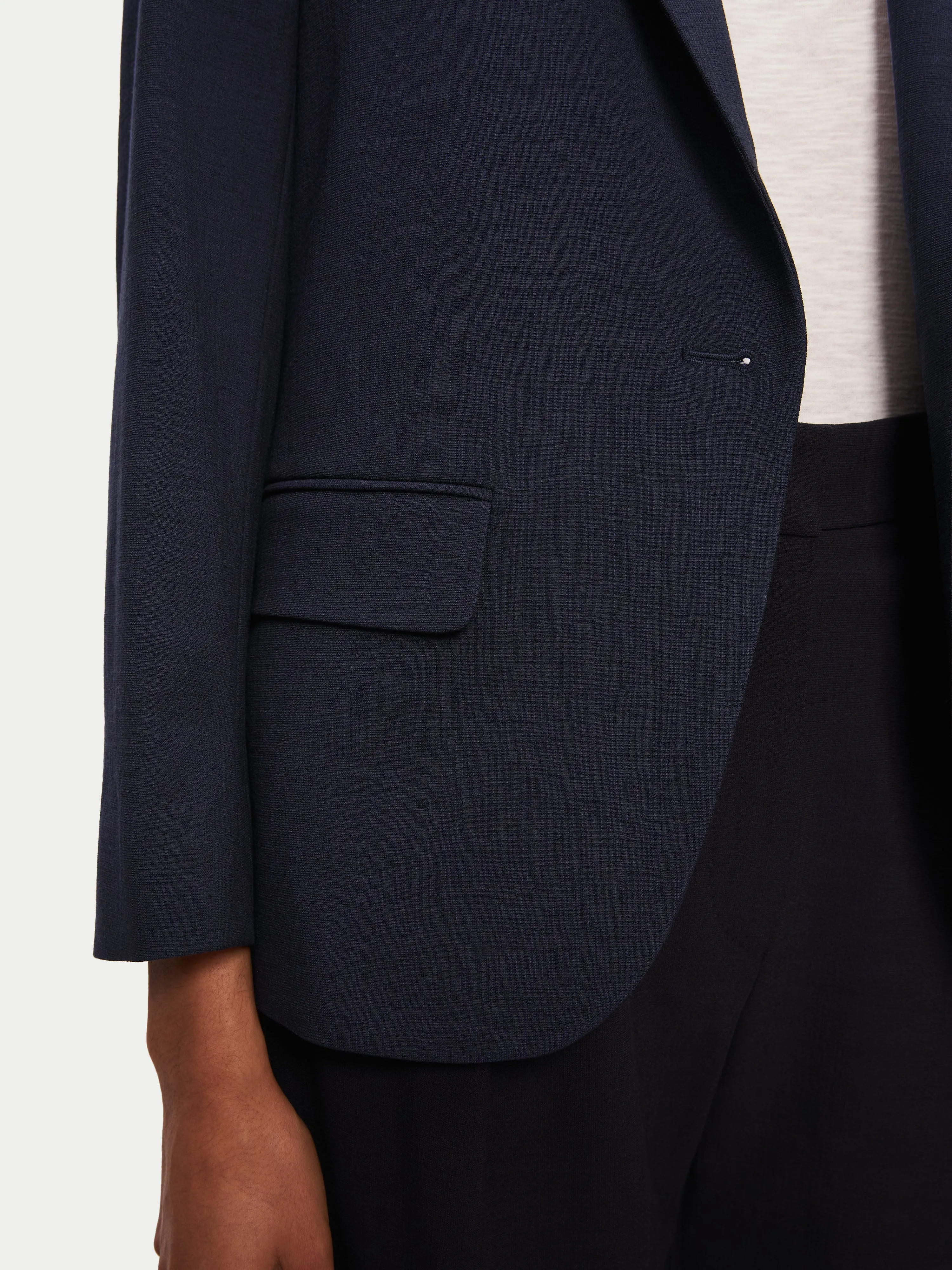 Crosshatch Brook Blazer | Navy sold by Jigsaw product image thumbnail 2