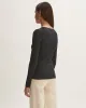 Anderby Rib Scoop Neck Long Sleeve Tee | Navy sold by Jigsaw