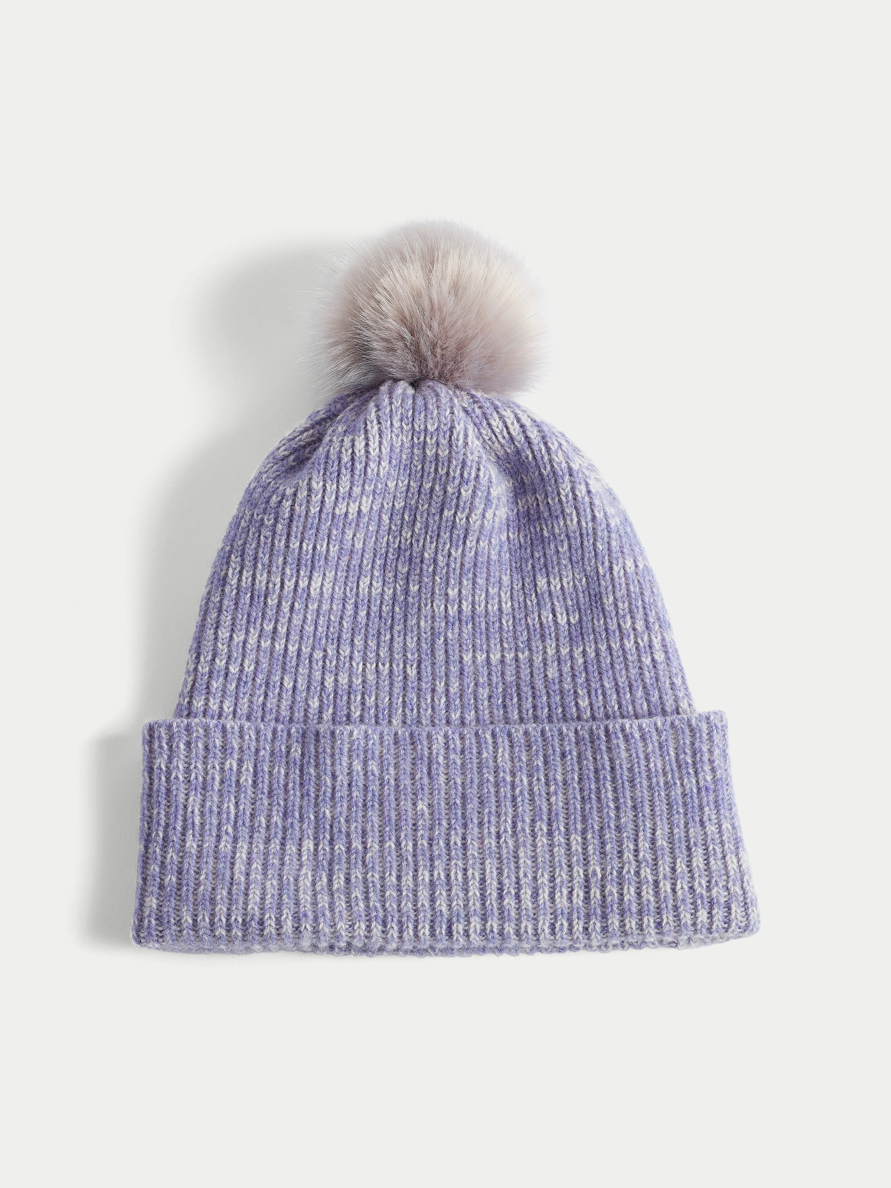 Moulinee Lambswool Pom Hat | Purple sold by Jigsaw
