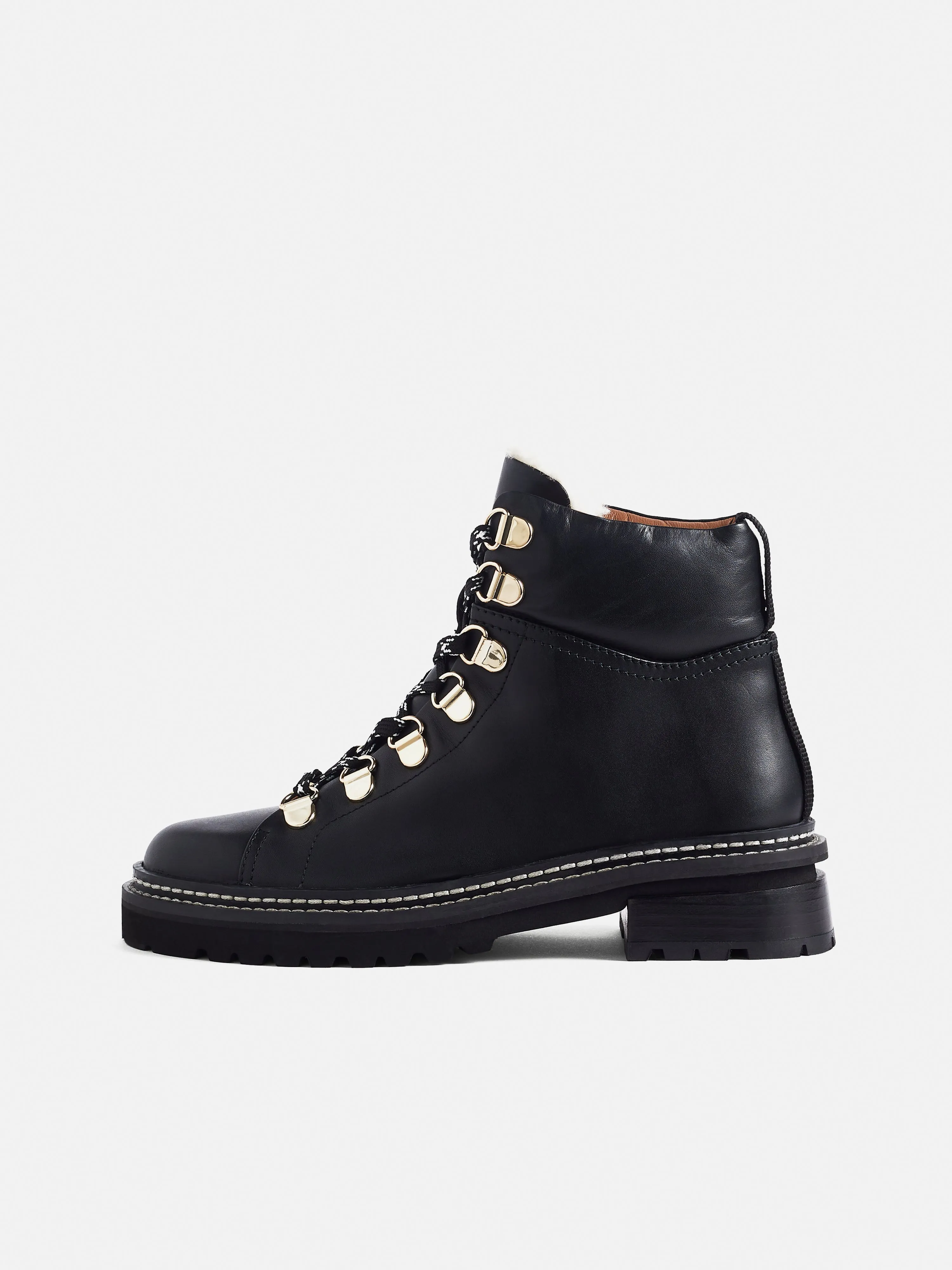 Otley Leather Trek Boot | Black sold by Jigsaw