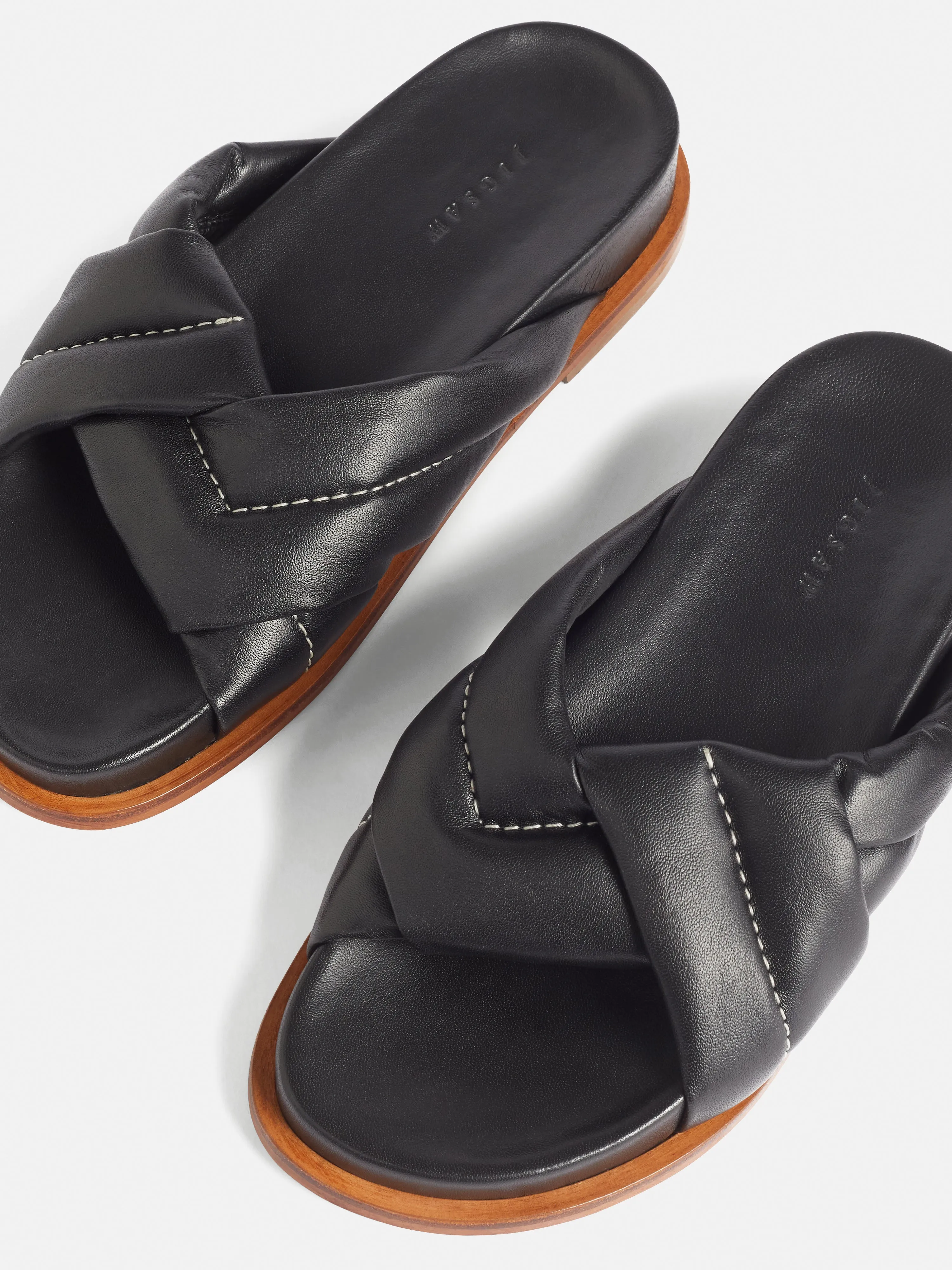 Nikita Padded Leather Sandal | Black sold by Jigsaw product image thumbnail 4
